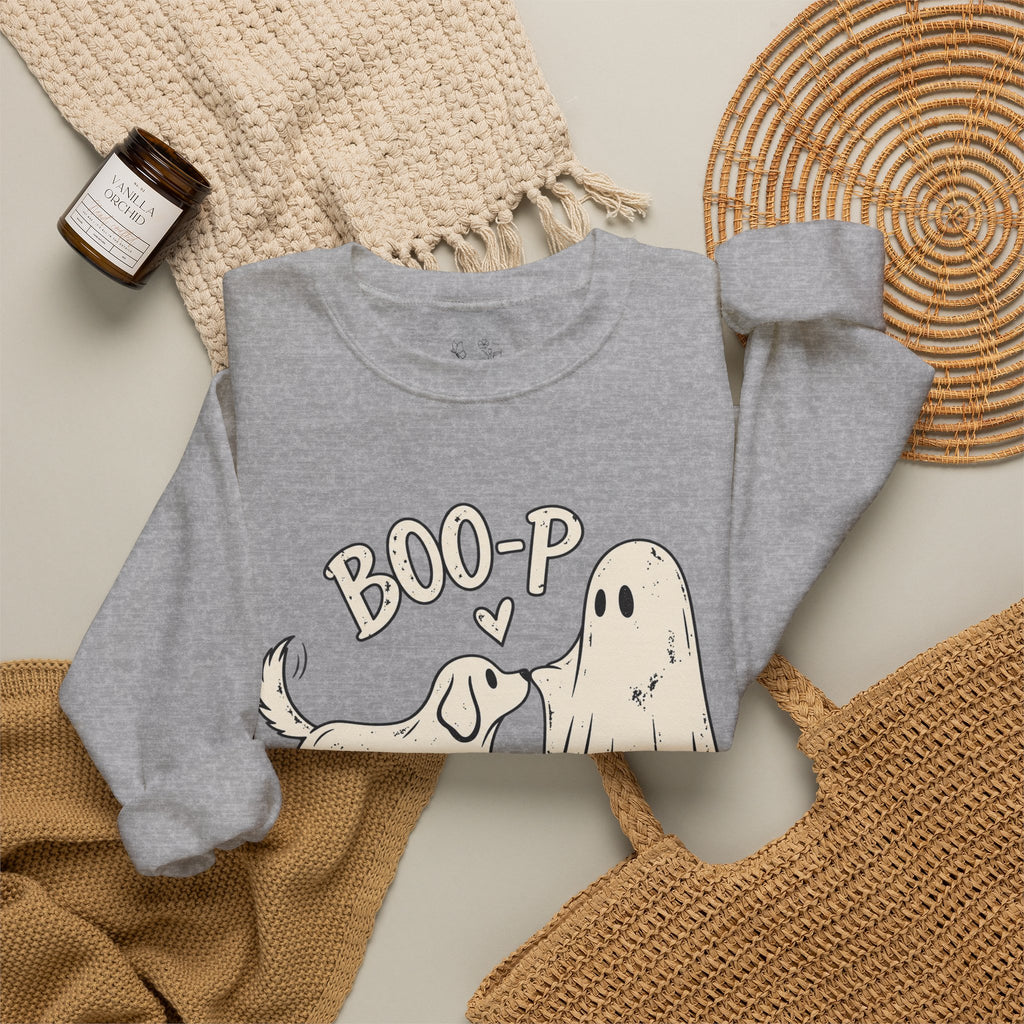 Boo-p Dog & Ghost Halloween Sweatshirt