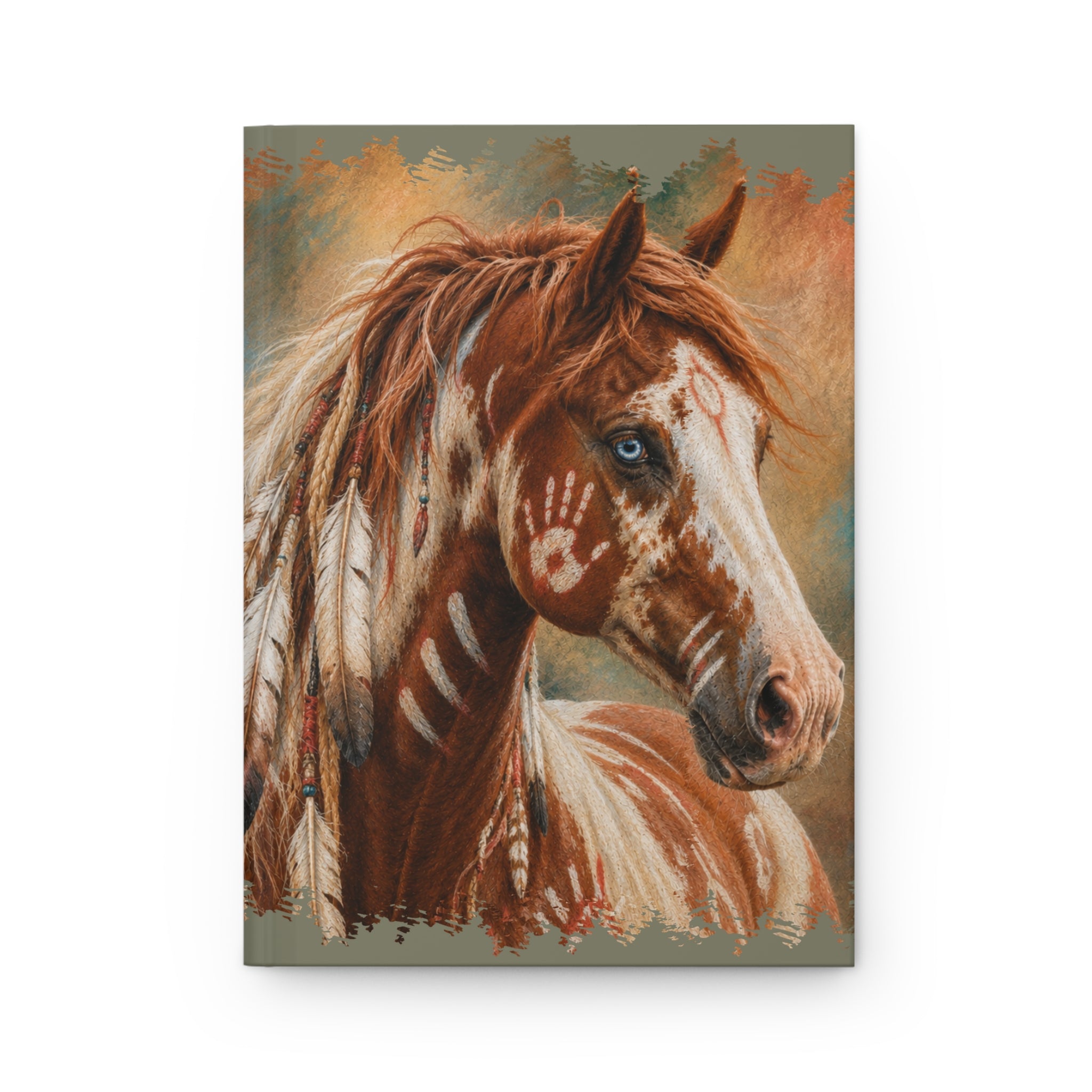 Horse Spirit Hardcover Journal — Native-Inspired Painted Pony Notebook