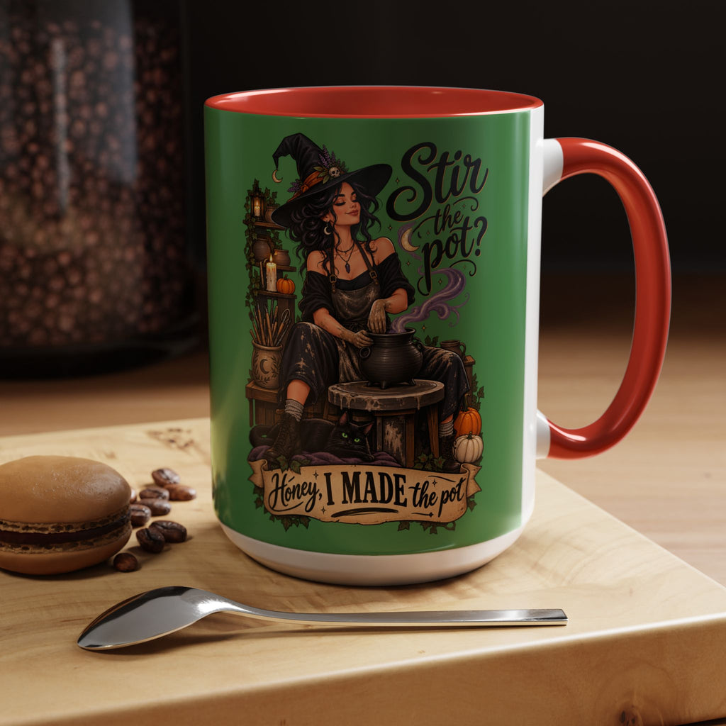 Witchy Coffee Mug – "Stir the Pot? Honey, I Made the Pot" Accent Mug