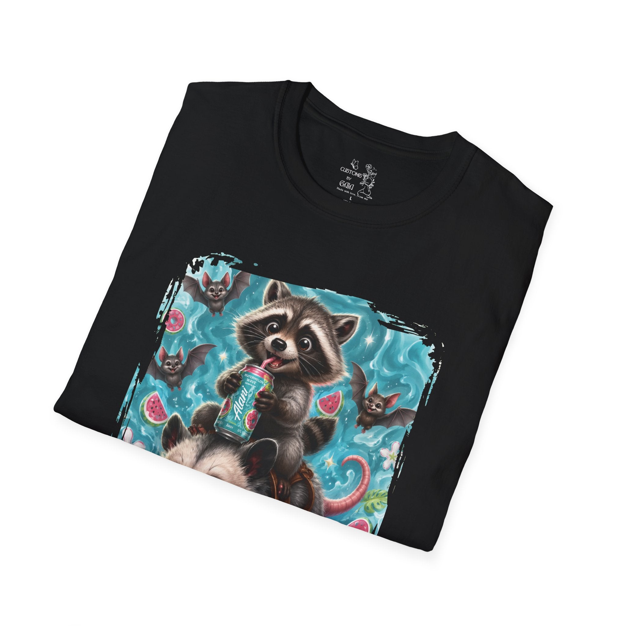 Raccoon Watermelon Summer T-Shirt — Cute Animal Graphic Tee