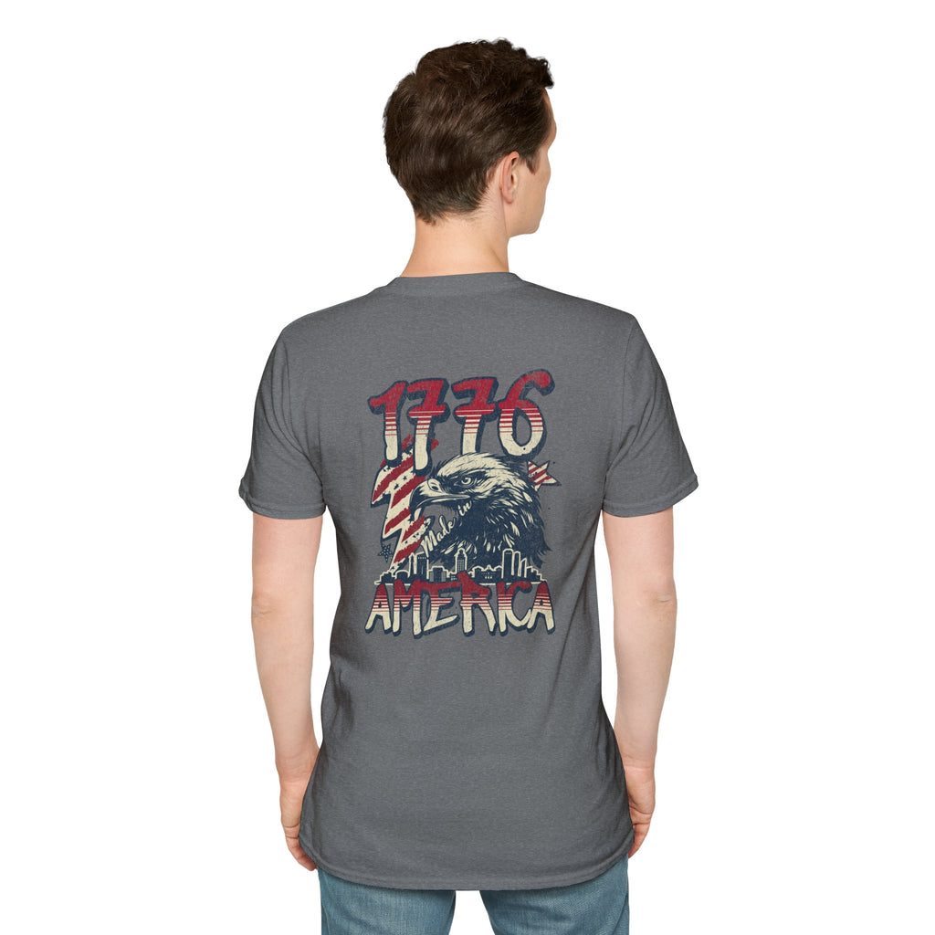 Patriotic “American Dad” Tee — Vintage Flag Cowboy Hat Dad T-Shirt