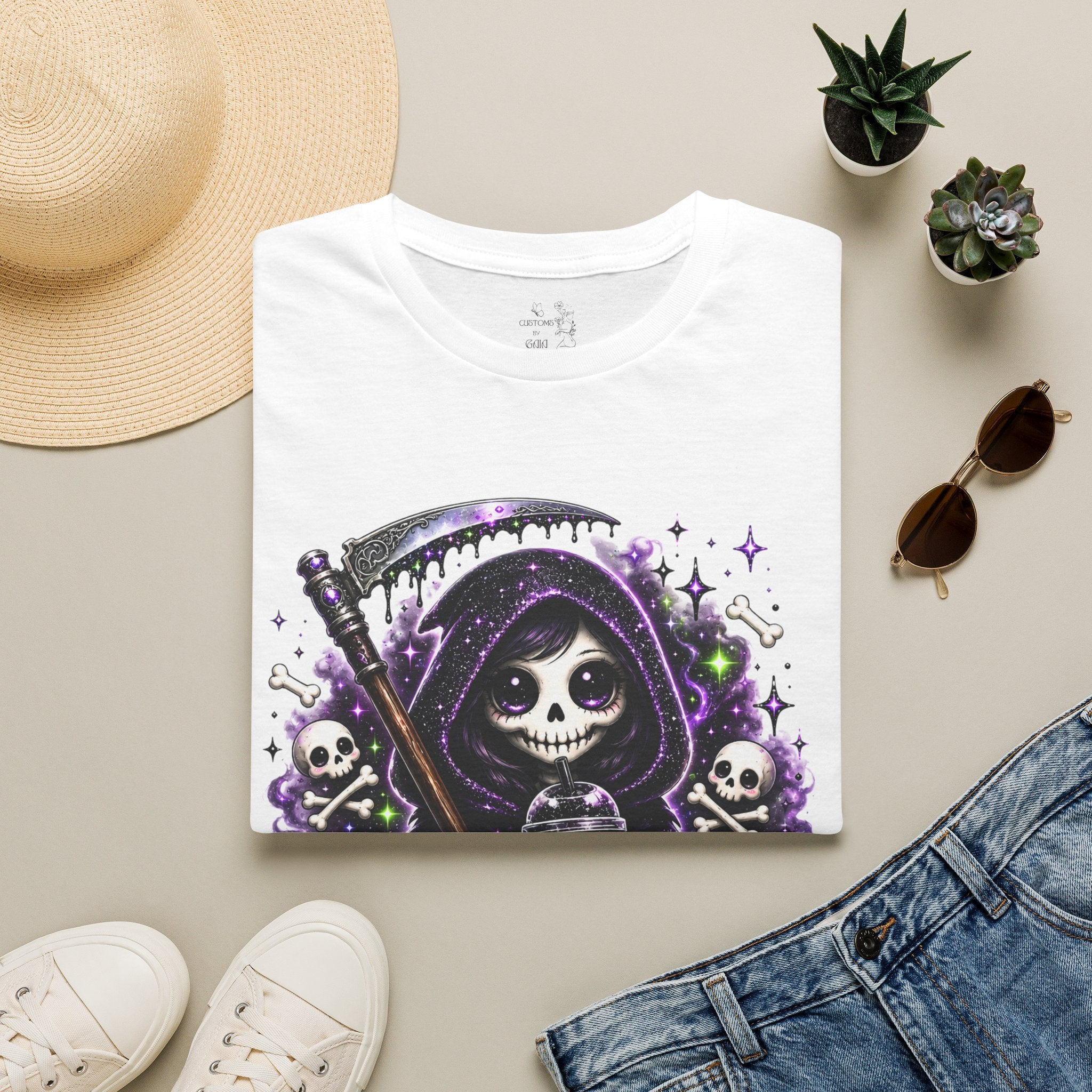 Grim Reaper Tee — 'I Hate People' Gothic Skull Shirt