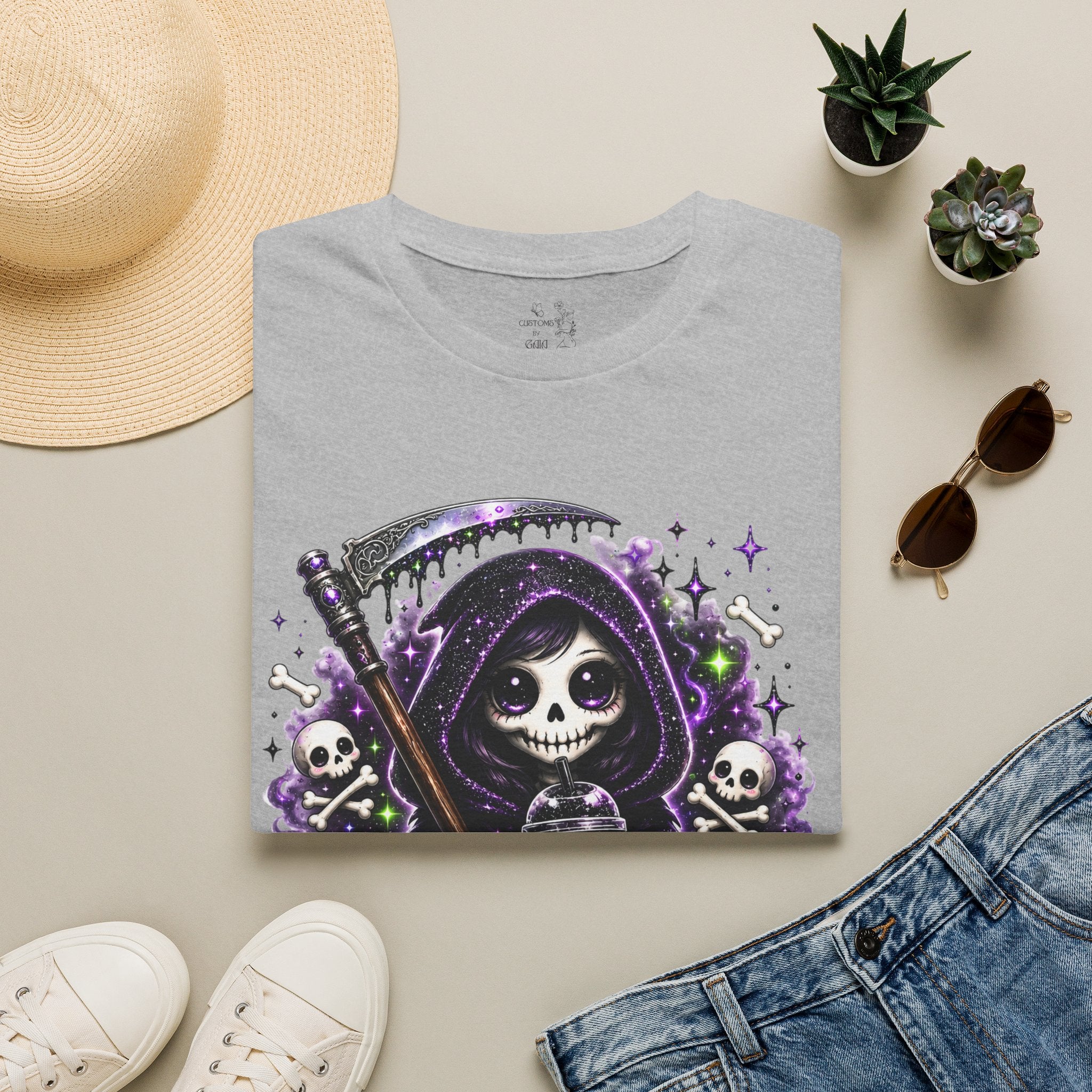 Grim Reaper Tee — 'I Hate People' Gothic Skull Shirt