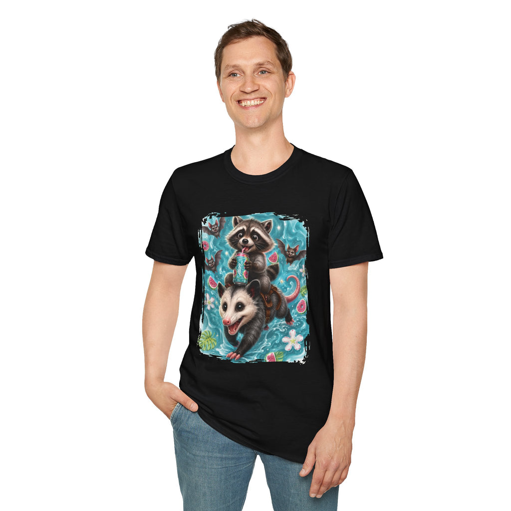 Raccoon Watermelon Summer T-Shirt — Cute Animal Graphic Tee