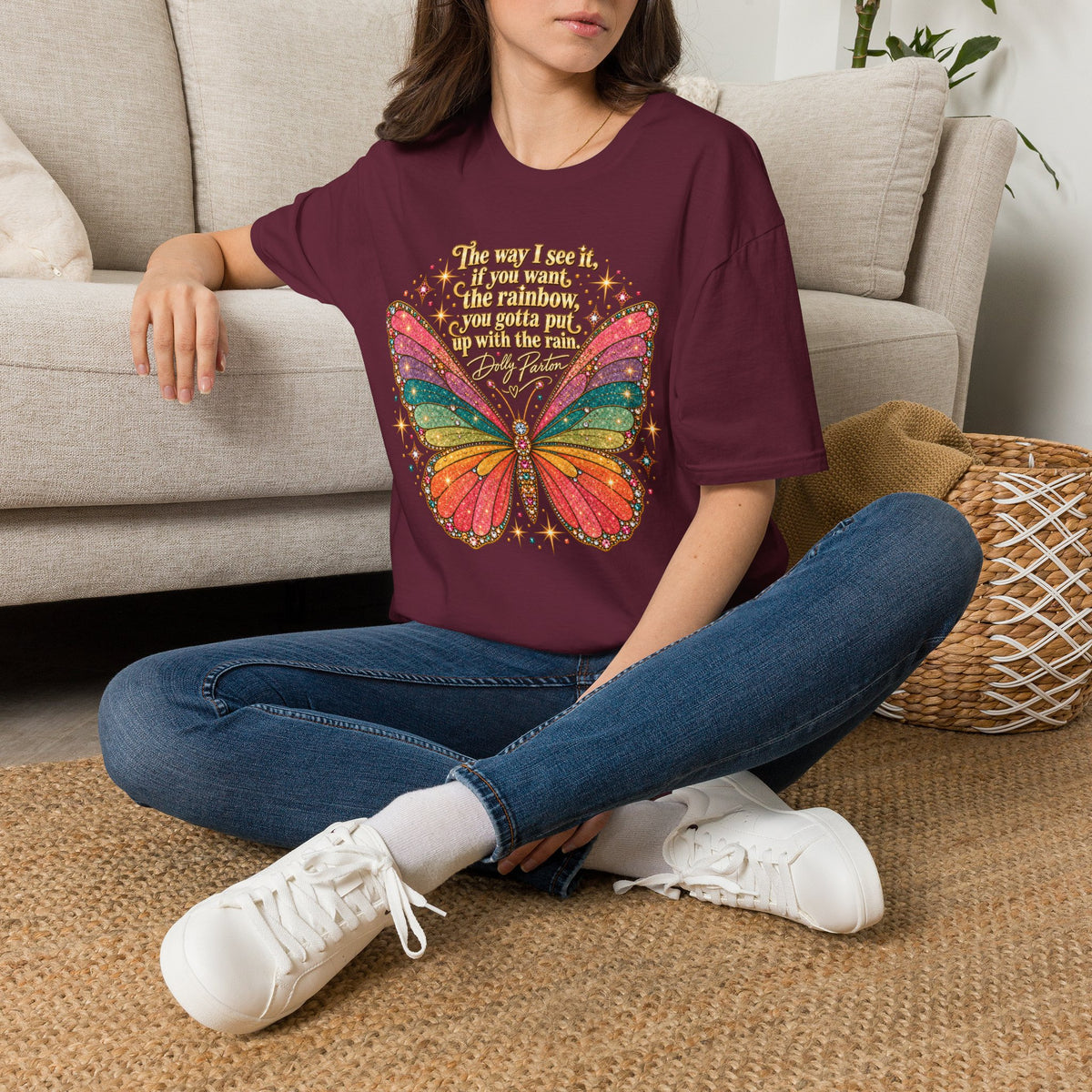 Butterfly Rainbow T-Shirt — Inspirational "The Way I See It" Quote