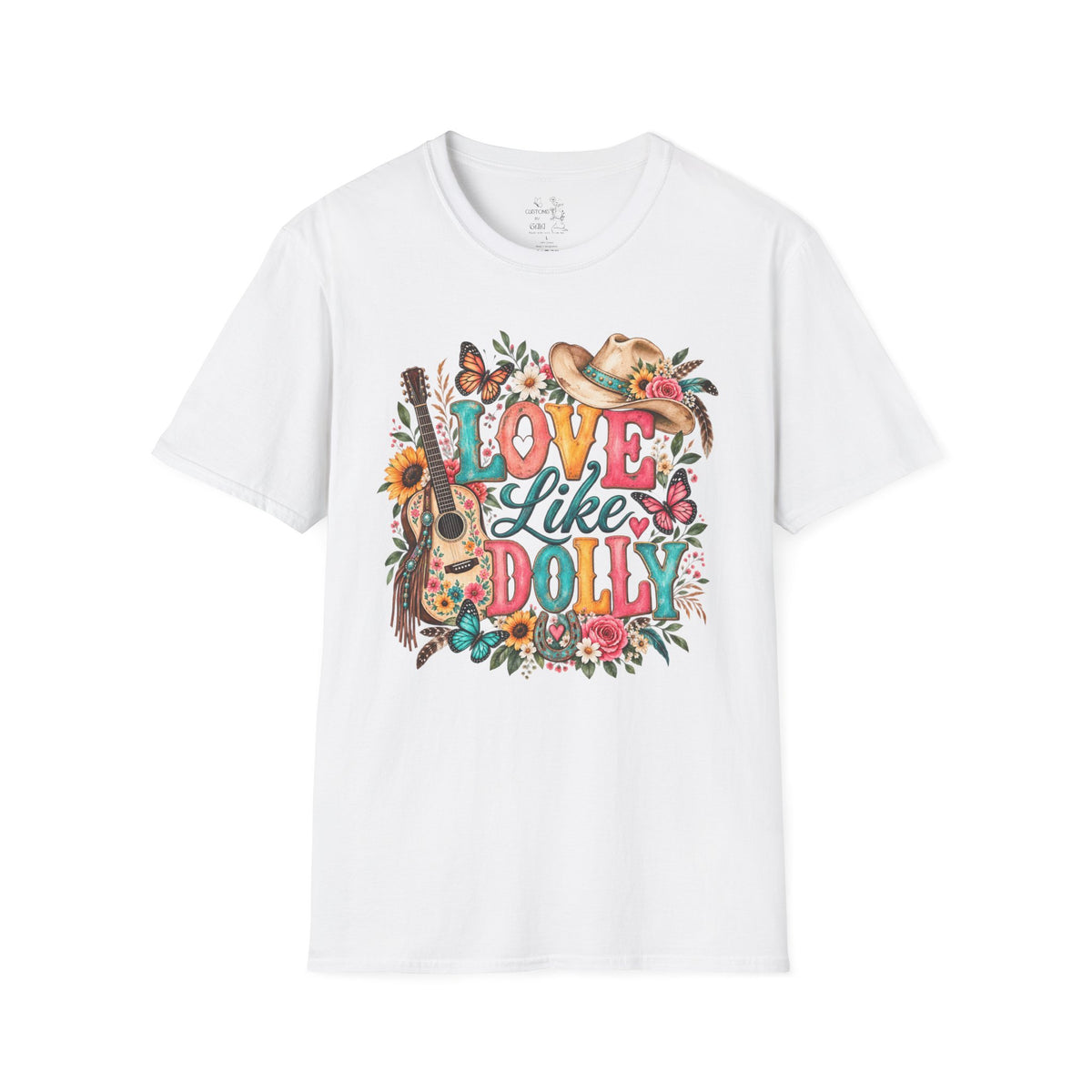 Love Like Dolly Floral Country Music T-Shirt