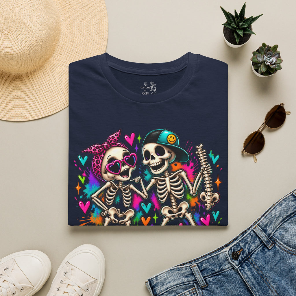 T-Shirt — Colorful Skeleton 'I've Got Your Back' Friend Graphic Tee