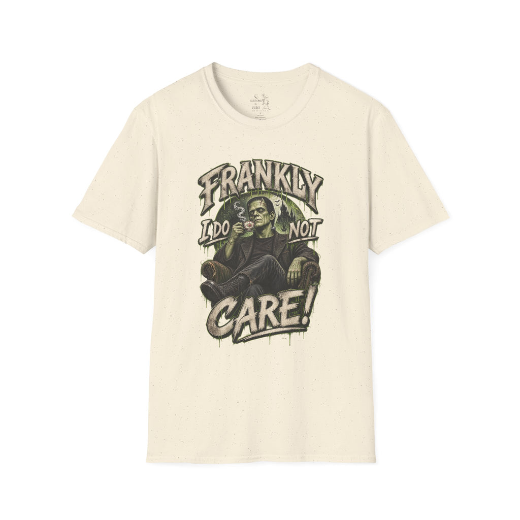 Frankly I Do Not Care T-Shirt — Retro Frankenstein Graphic Tee