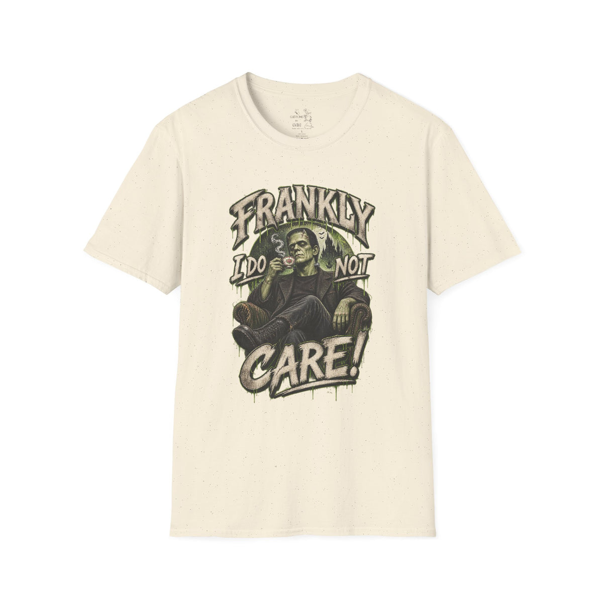 Frankly I Do Not Care T-Shirt — Retro Frankenstein Graphic Tee