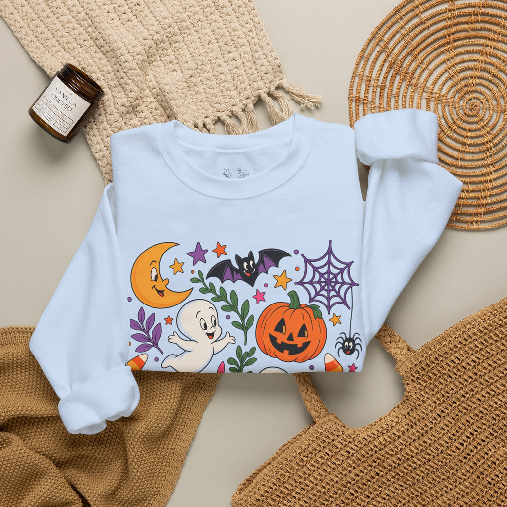 Halloween Ghosts & Pumpkins Crewneck Sweatshirt