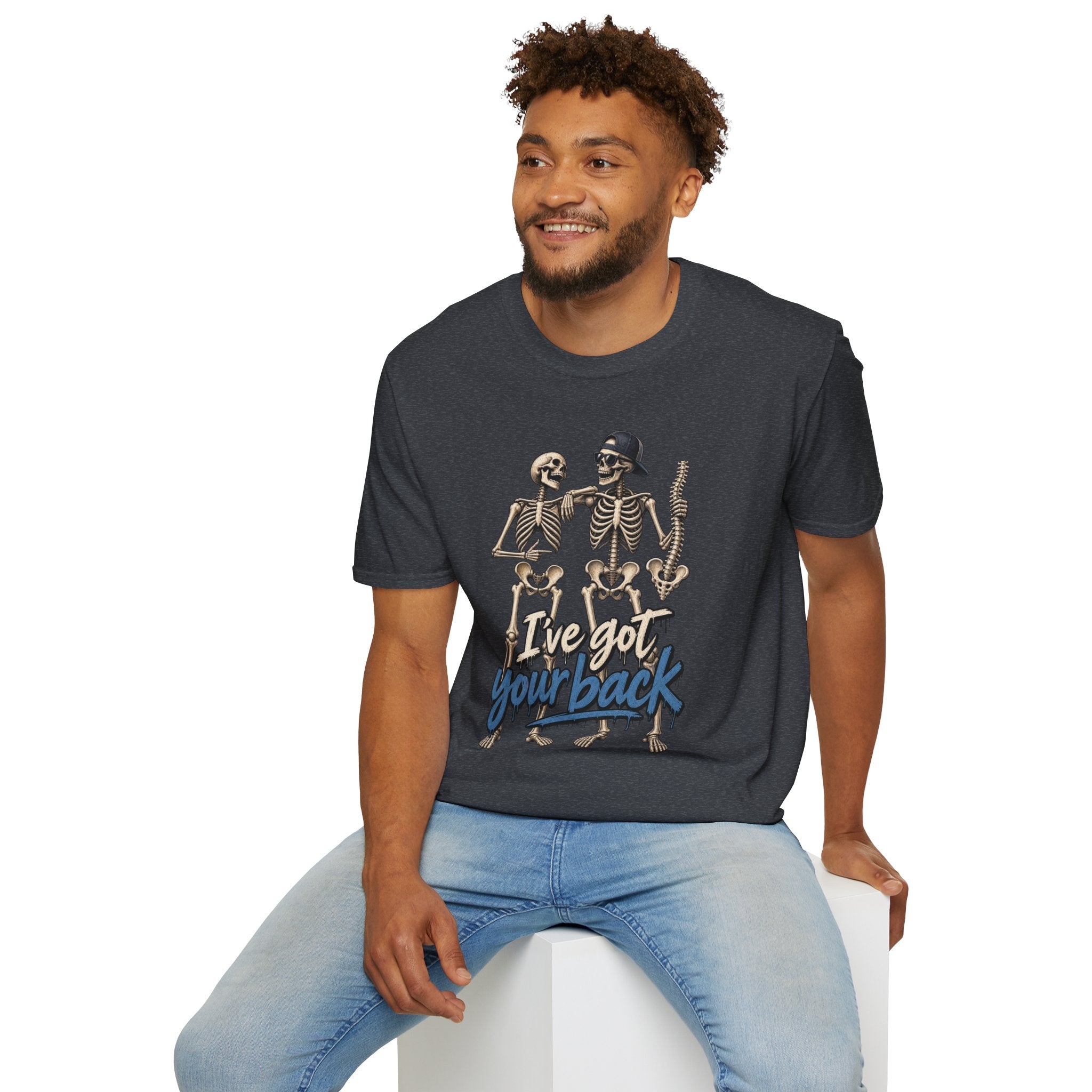 "I've Got Your Back" Skeleton T-Shirt — Funny Gothic/Halloween Friend Tee
