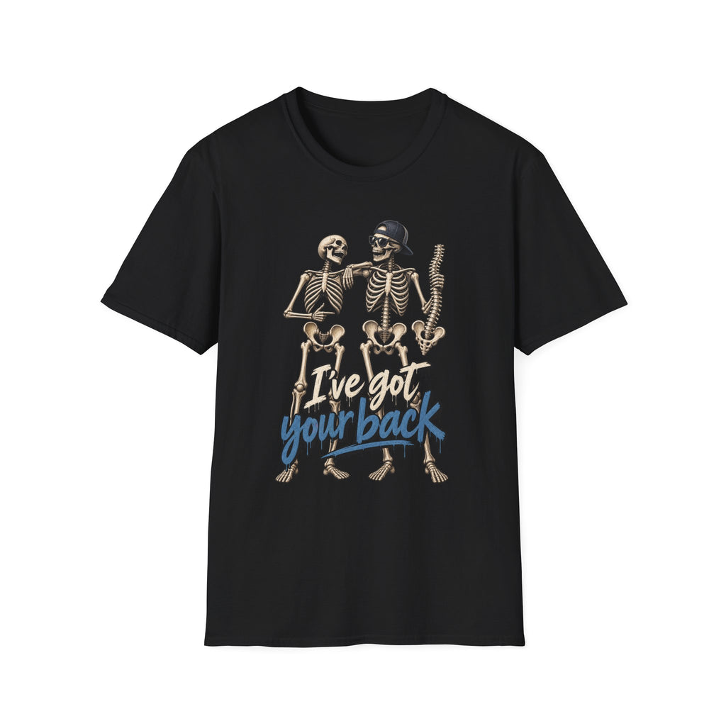 "I've Got Your Back" Skeleton T-Shirt — Funny Gothic/Halloween Friend Tee