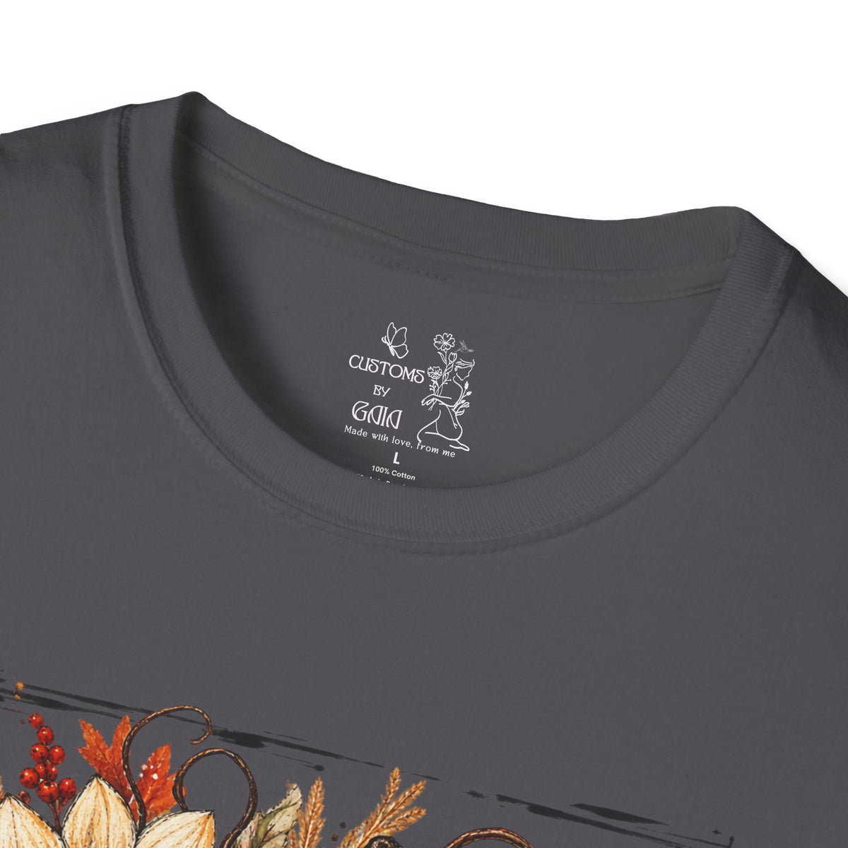 Pumpkin & Sunflower Fall T-Shirt — Plaid Pumpkin Autumn Graphic Tee