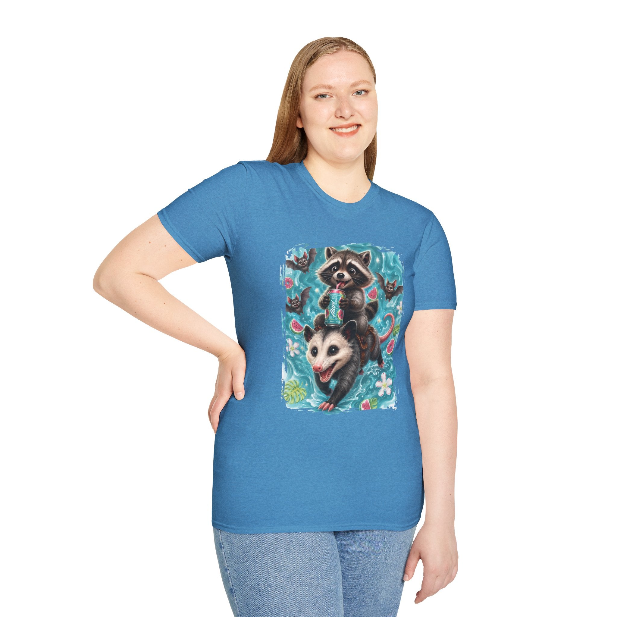 Raccoon Watermelon Summer T-Shirt — Cute Animal Graphic Tee