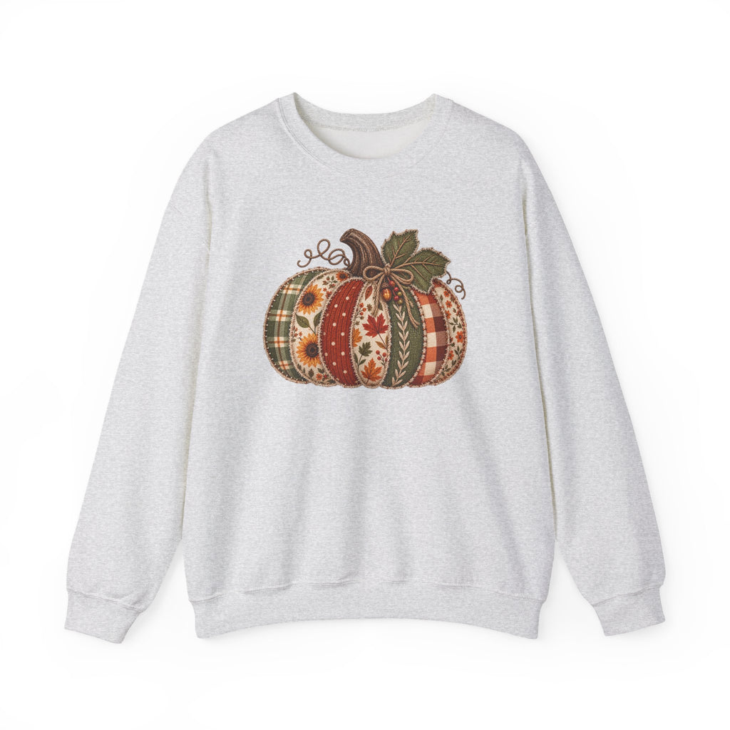 Autumn Patchwork Pumpkin Sweatshirt