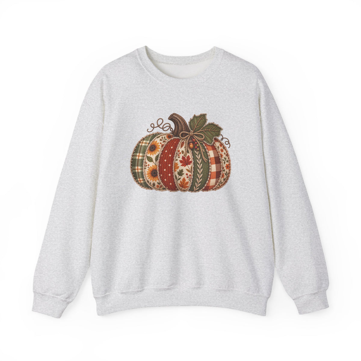 Autumn Patchwork Pumpkin Sweatshirt