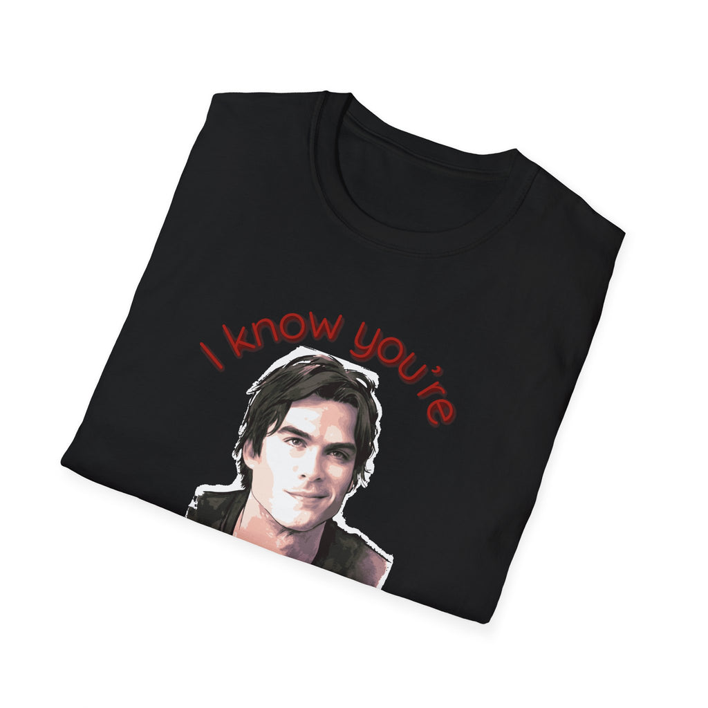 T-Shirt — "I know you're obsessed with me!" Portrait Graphic Tee