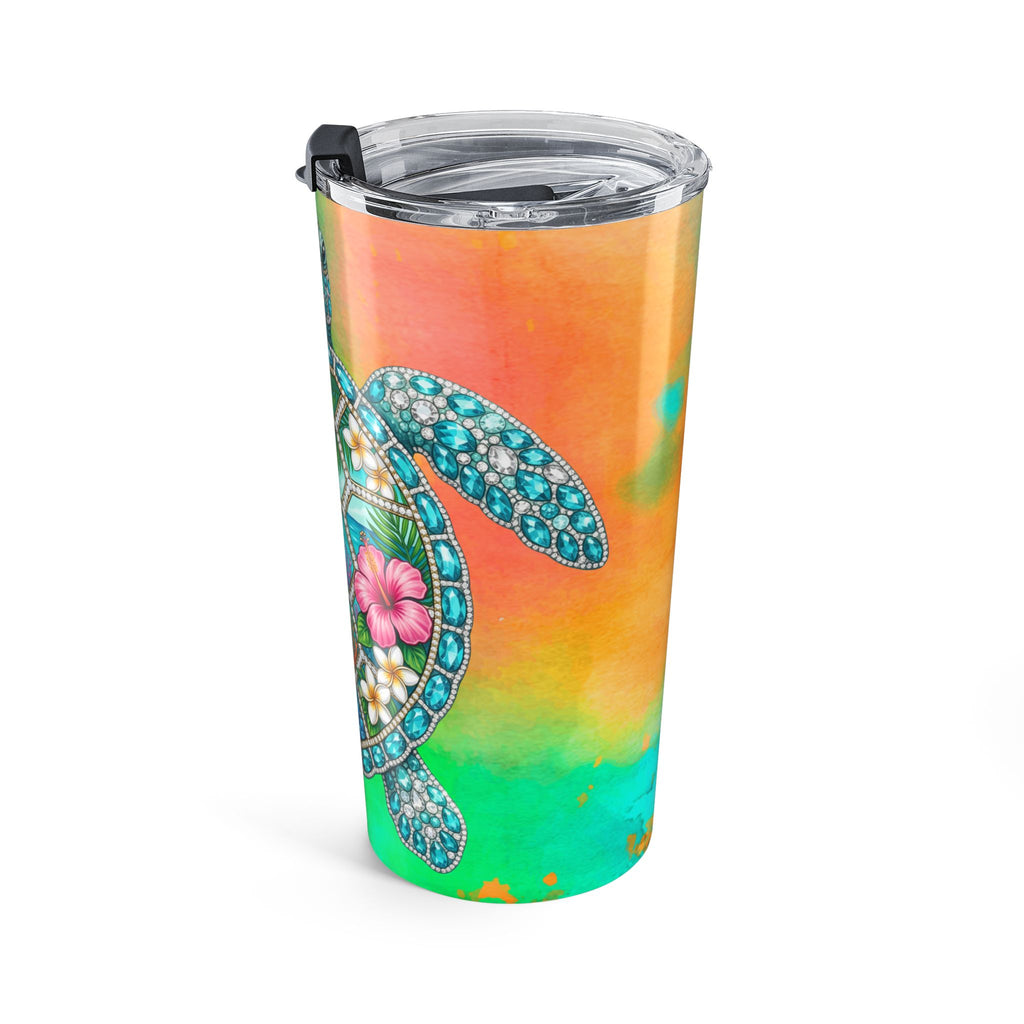 Sea Turtle 20oz Tumbler — Tropical Hibiscus Stainless Travel Cup