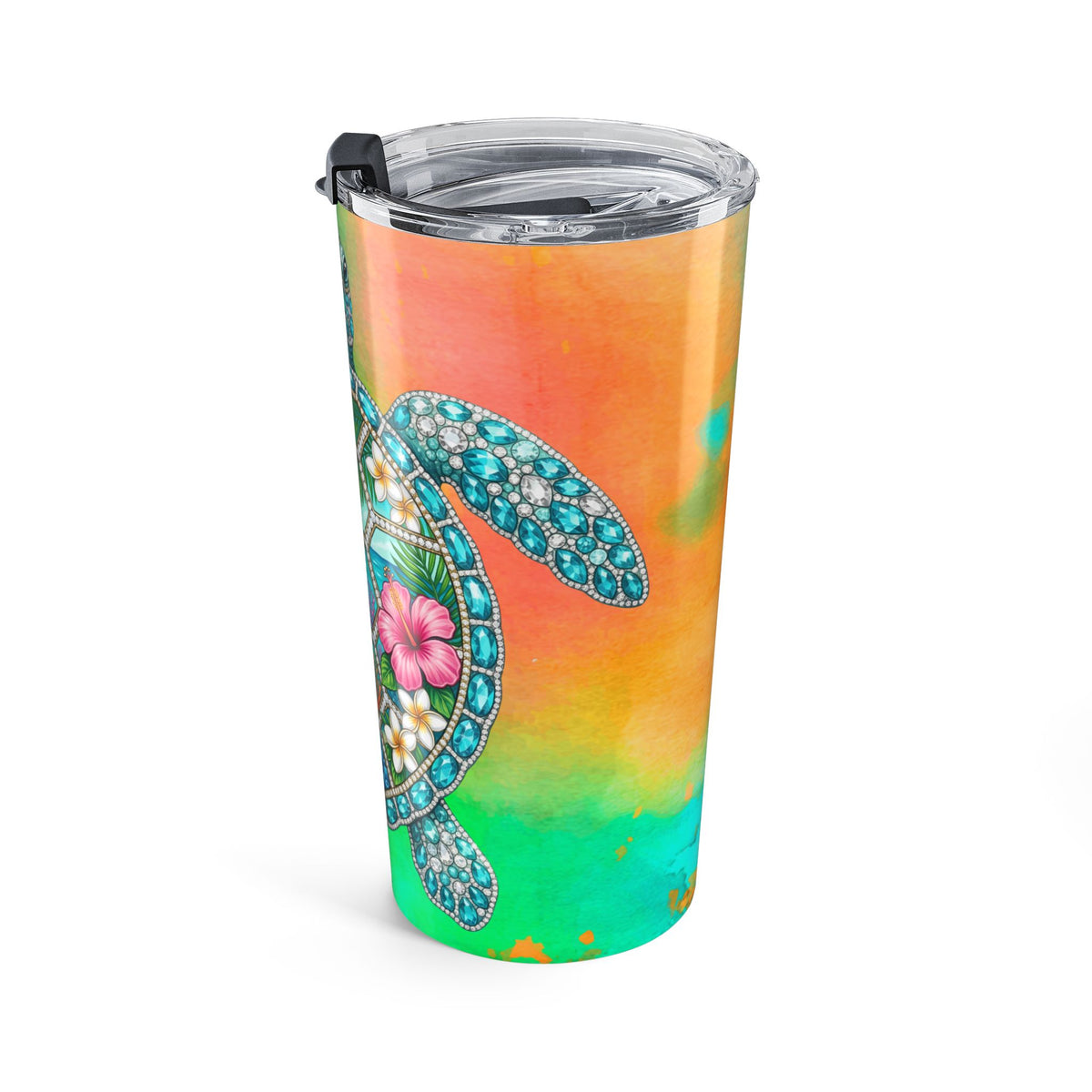 Sea Turtle 20oz Tumbler — Tropical Hibiscus Stainless Travel Cup