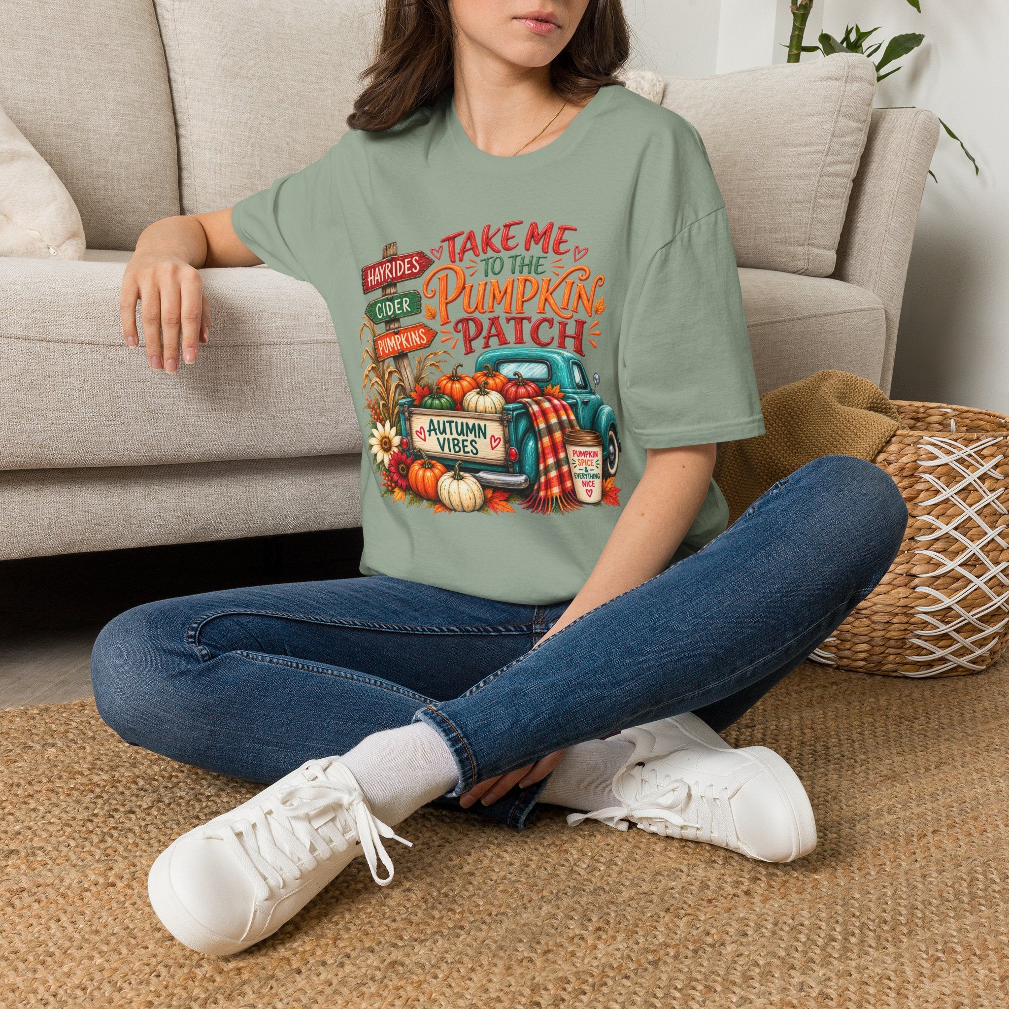 Pumpkin Patch T-Shirt — "Take Me to the Pumpkin Patch" Autumn Graphic Tee