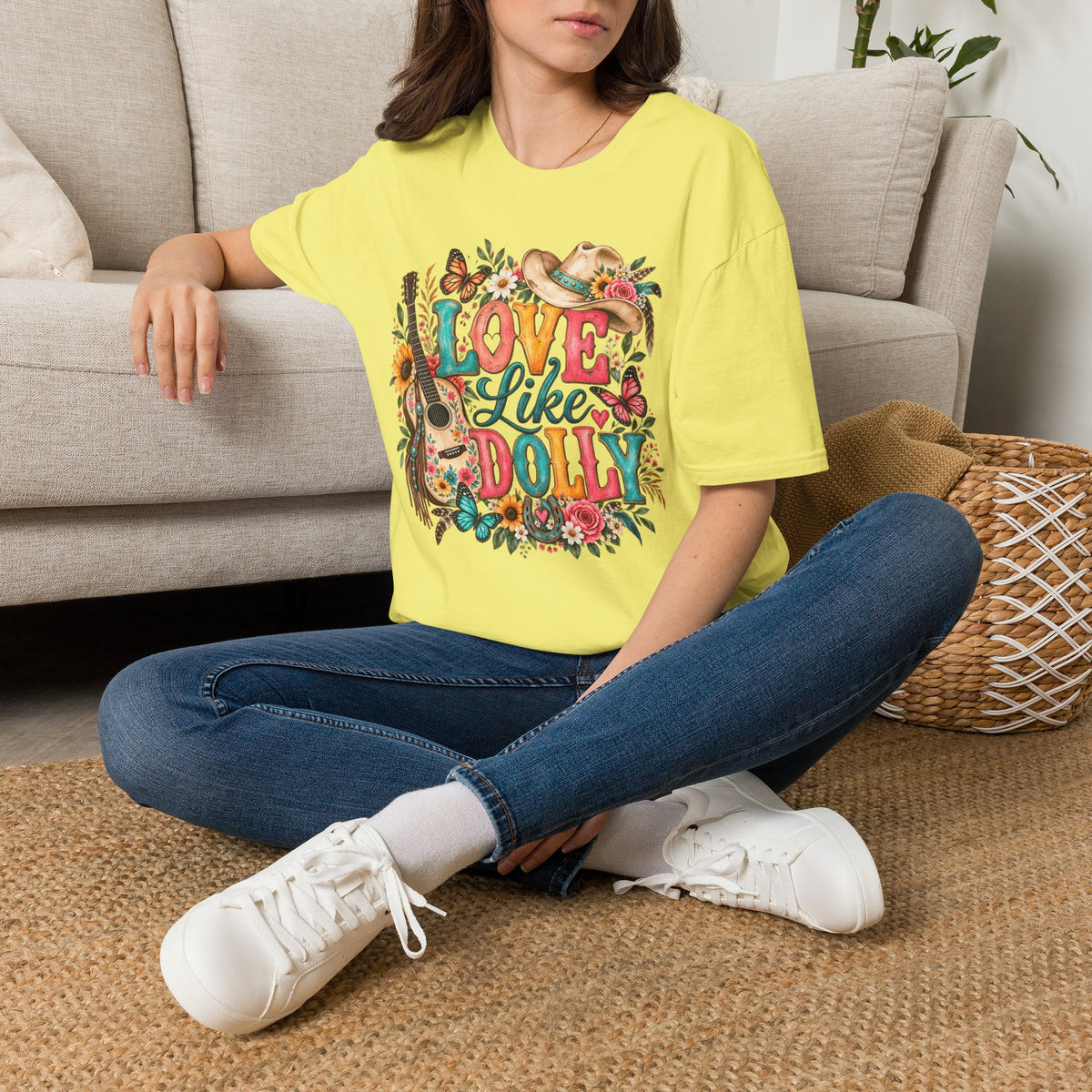 Love Like Dolly Floral Country Music T-Shirt