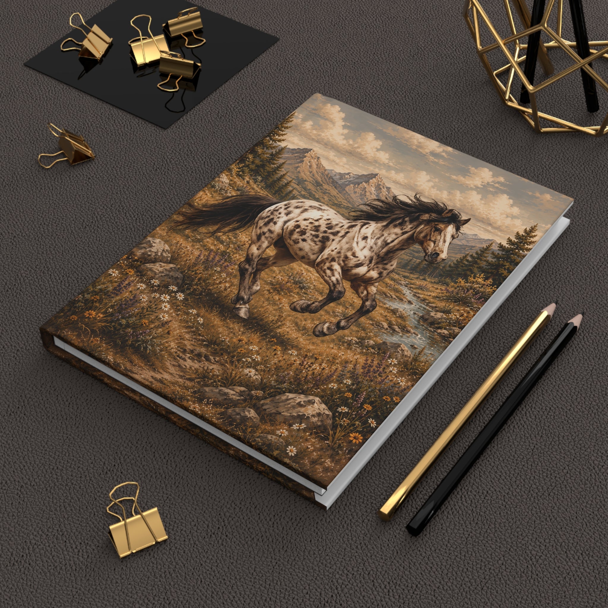 Appaloosa Horse Hardcover Journal — Mountain Meadow Writing Notebook