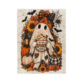 Halloween Ghost Blanket — "In My Spooky Era" Pumpkin & Sunflower Fall Throw