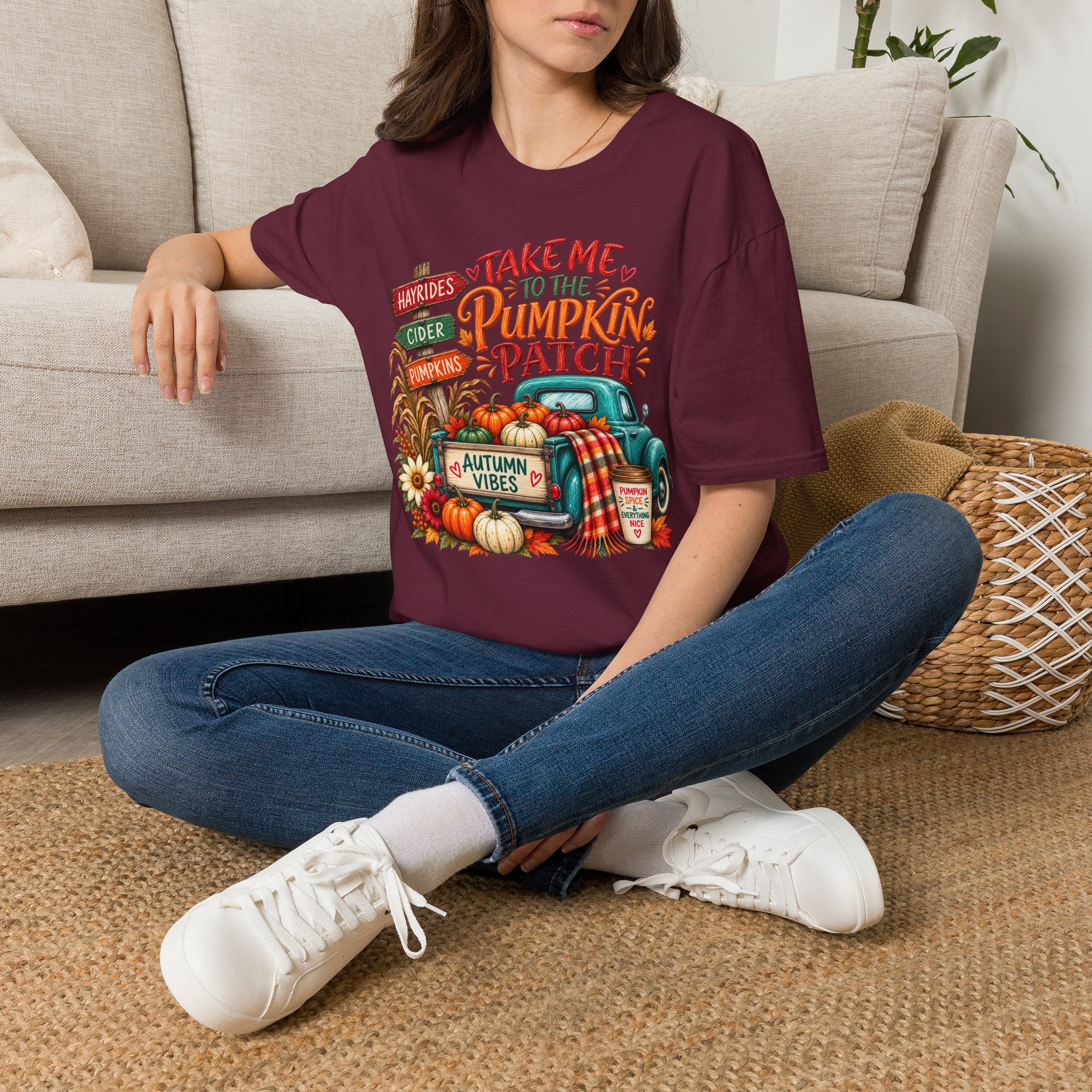 Pumpkin Patch T-Shirt — "Take Me to the Pumpkin Patch" Autumn Graphic Tee