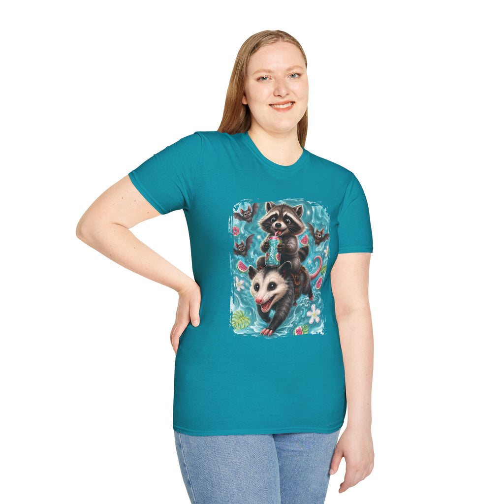 Raccoon Watermelon Summer T-Shirt — Cute Animal Graphic Tee