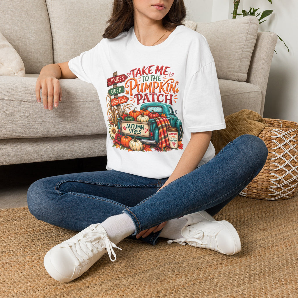 Pumpkin Patch T-Shirt — "Take Me to the Pumpkin Patch" Autumn Graphic Tee