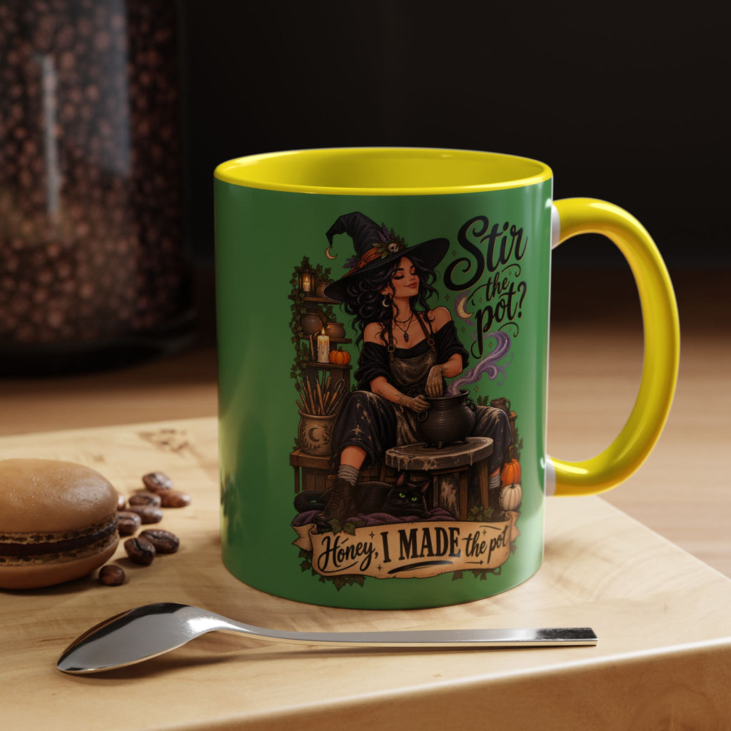 Witchy Coffee Mug – "Stir the Pot? Honey, I Made the Pot" Accent Mug