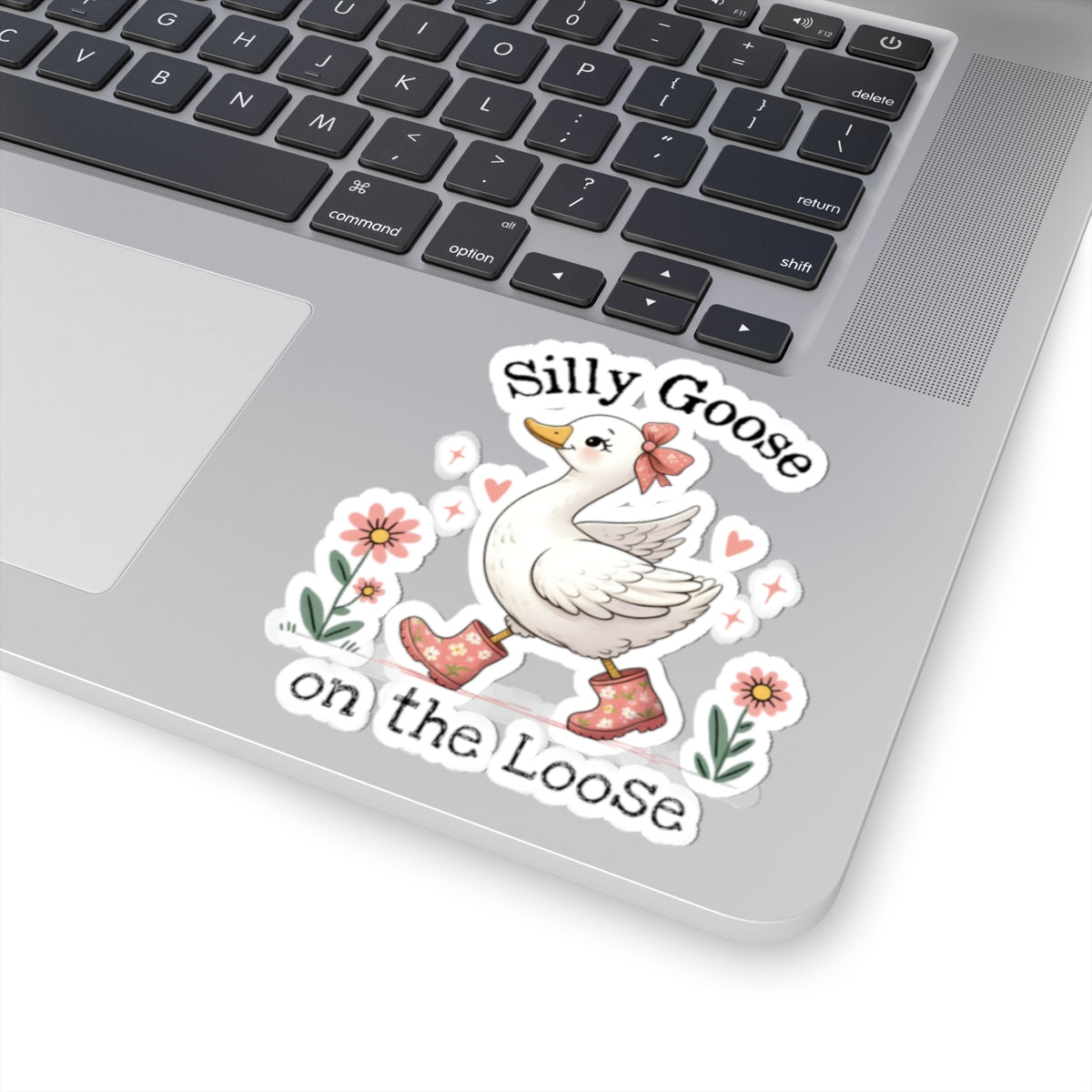 Sticker — "Silly Goose on the Loose" Cute Duck Sticker (Kiss-Cut)