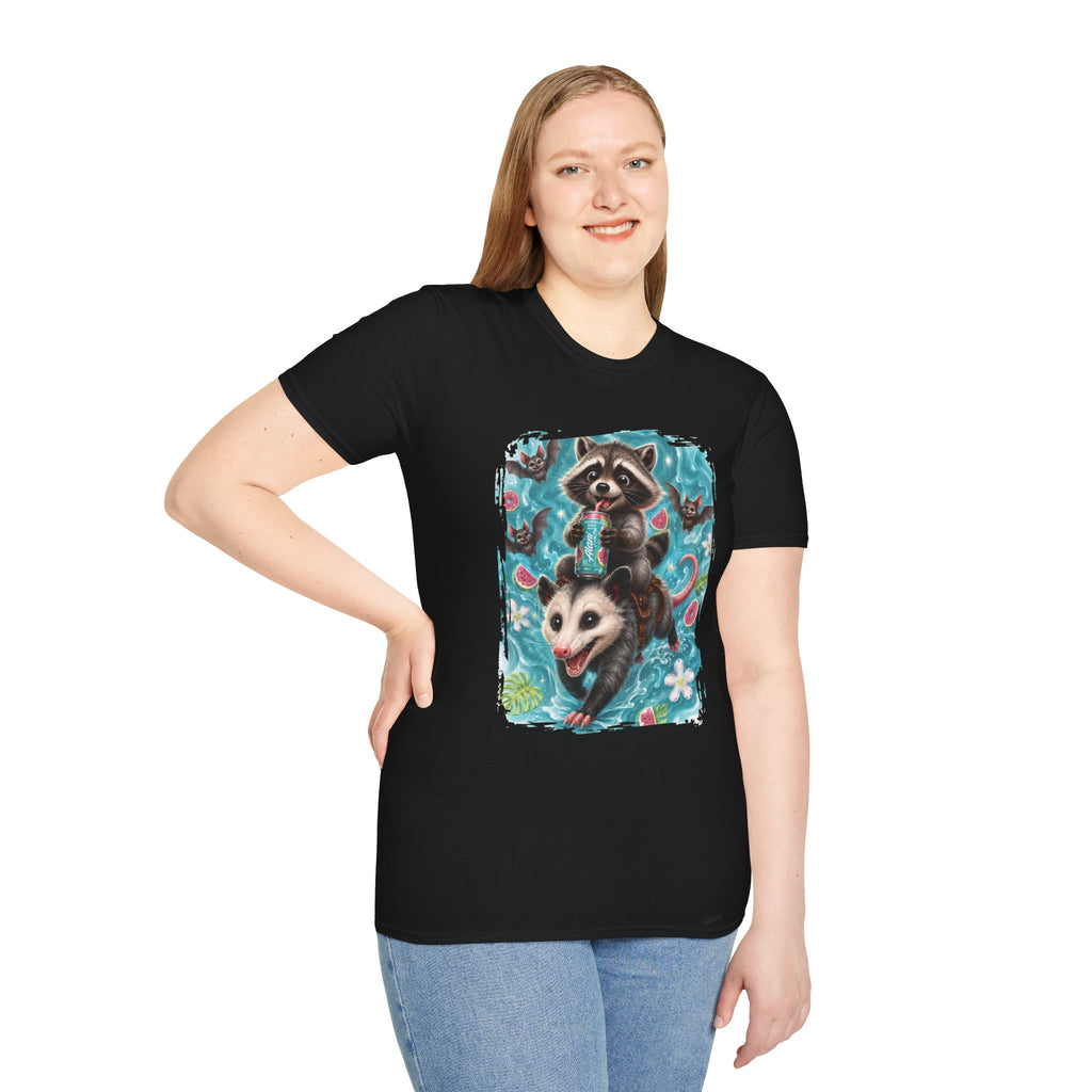 Raccoon Watermelon Summer T-Shirt — Cute Animal Graphic Tee
