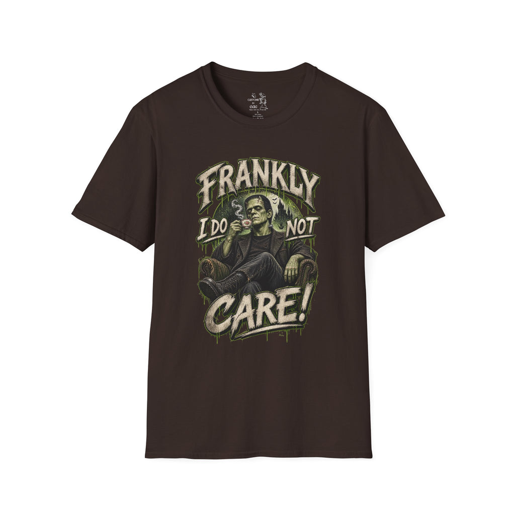 Frankly I Do Not Care T-Shirt — Retro Frankenstein Graphic Tee
