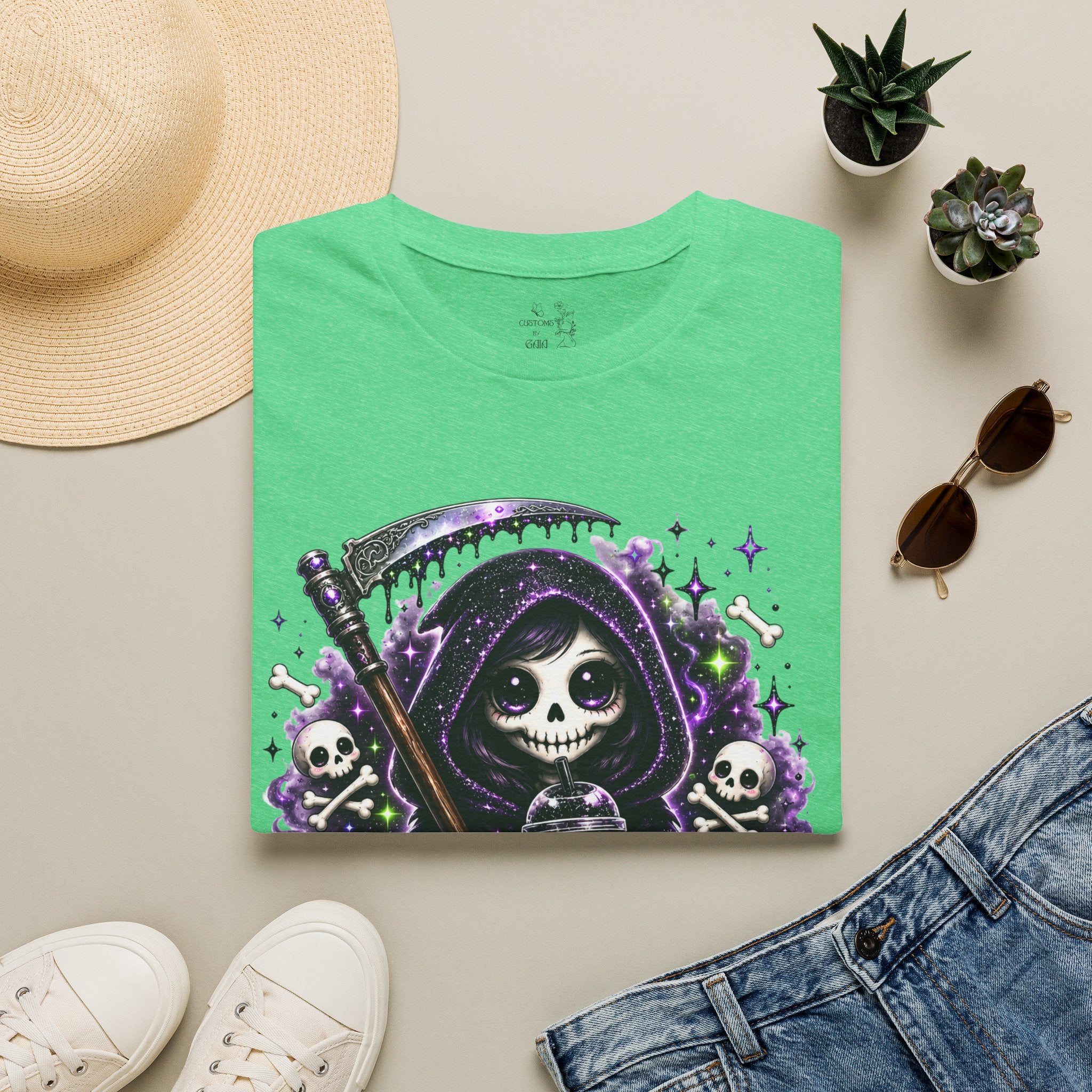 Grim Reaper Tee — 'I Hate People' Gothic Skull Shirt