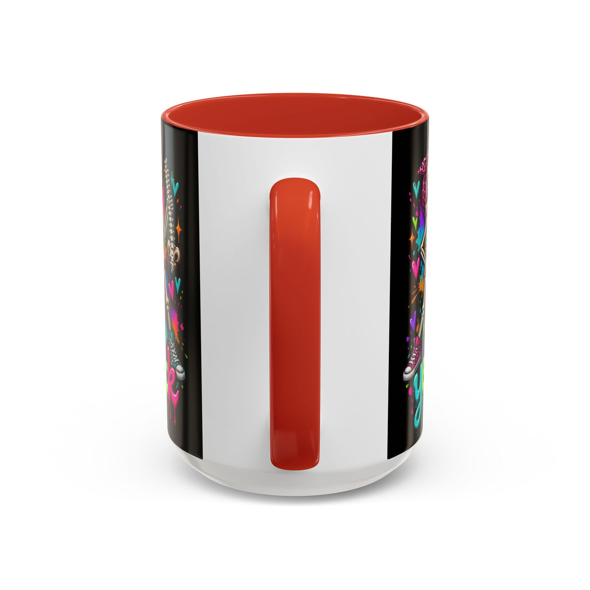 "I’ve Got Your Back" Skeleton Coffee Mug — Colorful Gothic Accent 11/15oz