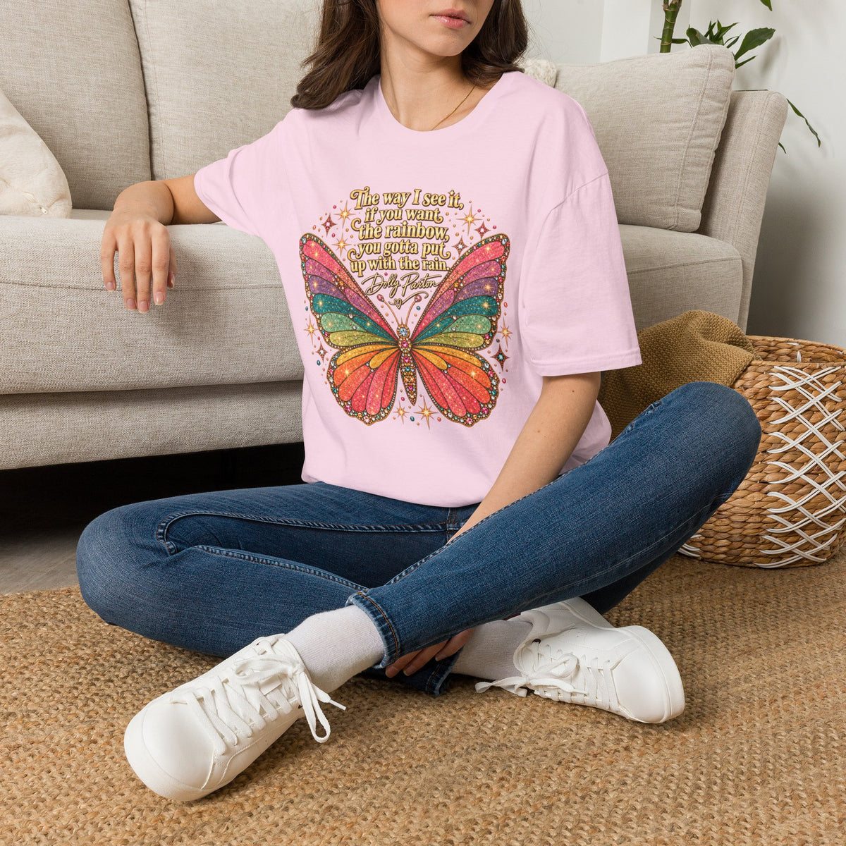 Butterfly Rainbow T-Shirt — Inspirational "The Way I See It" Quote