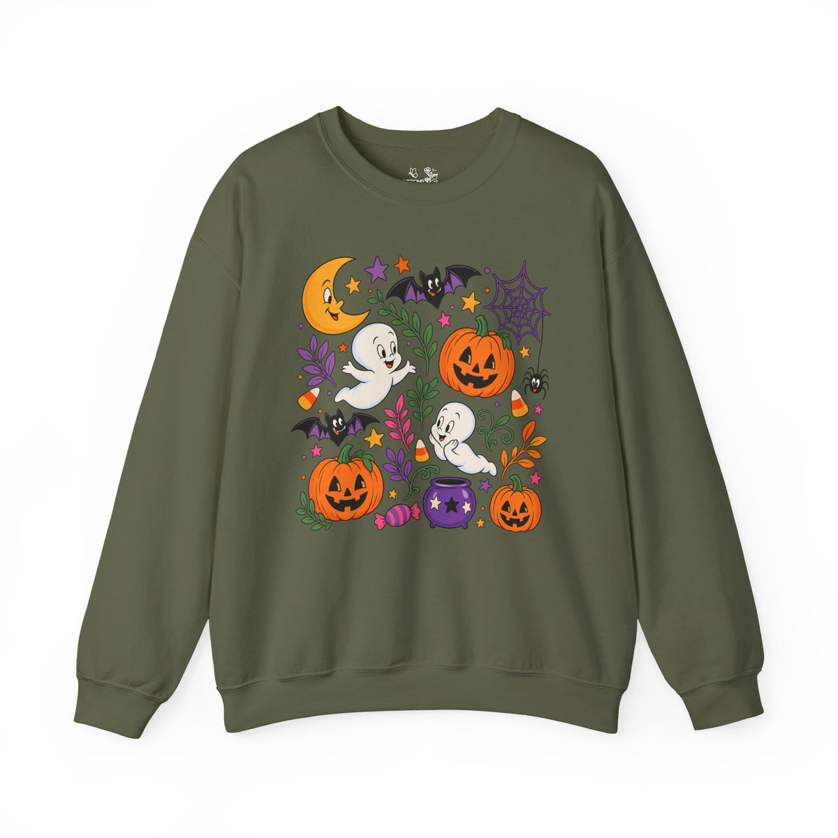 Halloween Ghosts & Pumpkins Crewneck Sweatshirt