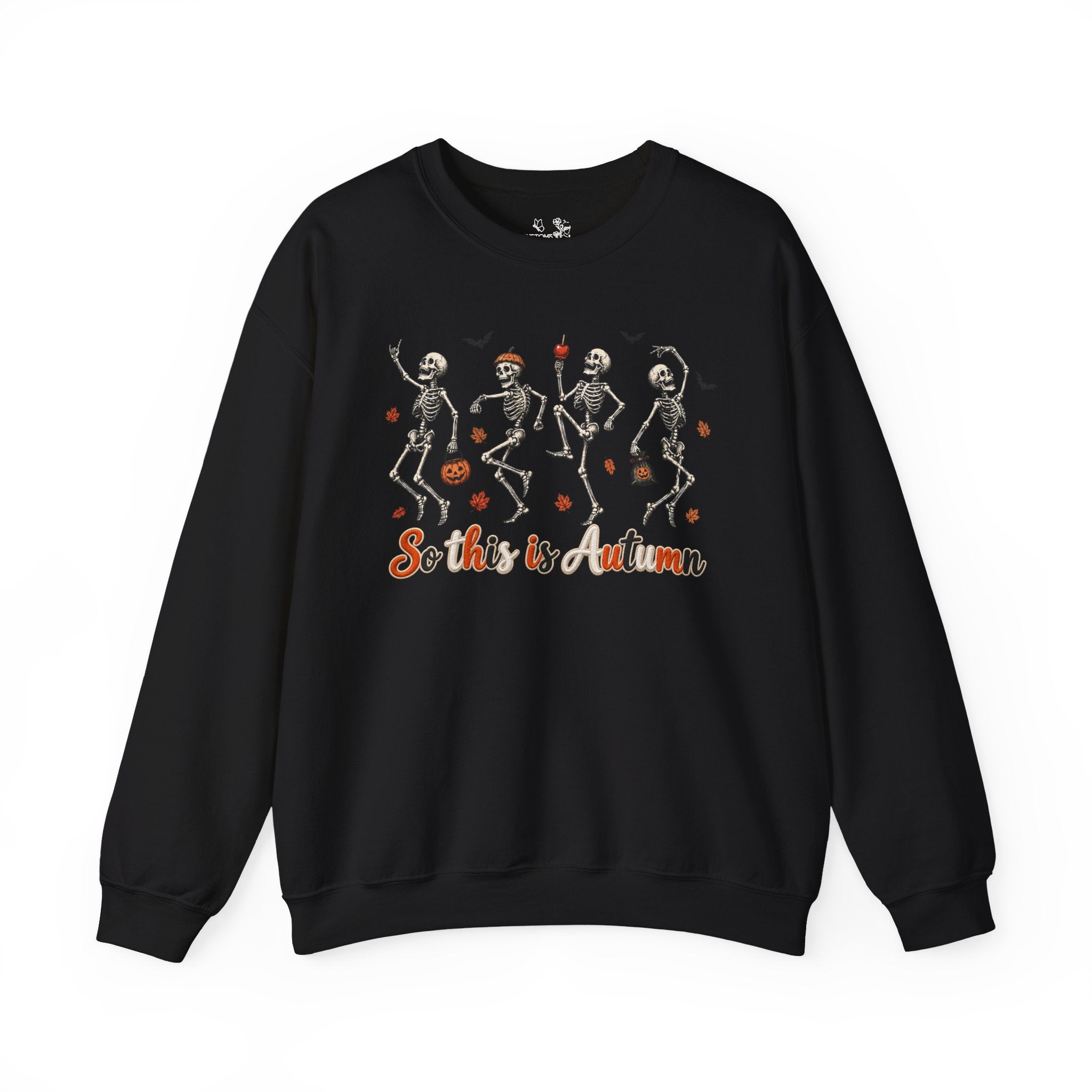 Autumn Skeleton Dance Sweatshirt — "So this is autumn" Cozy Fall Crewneck