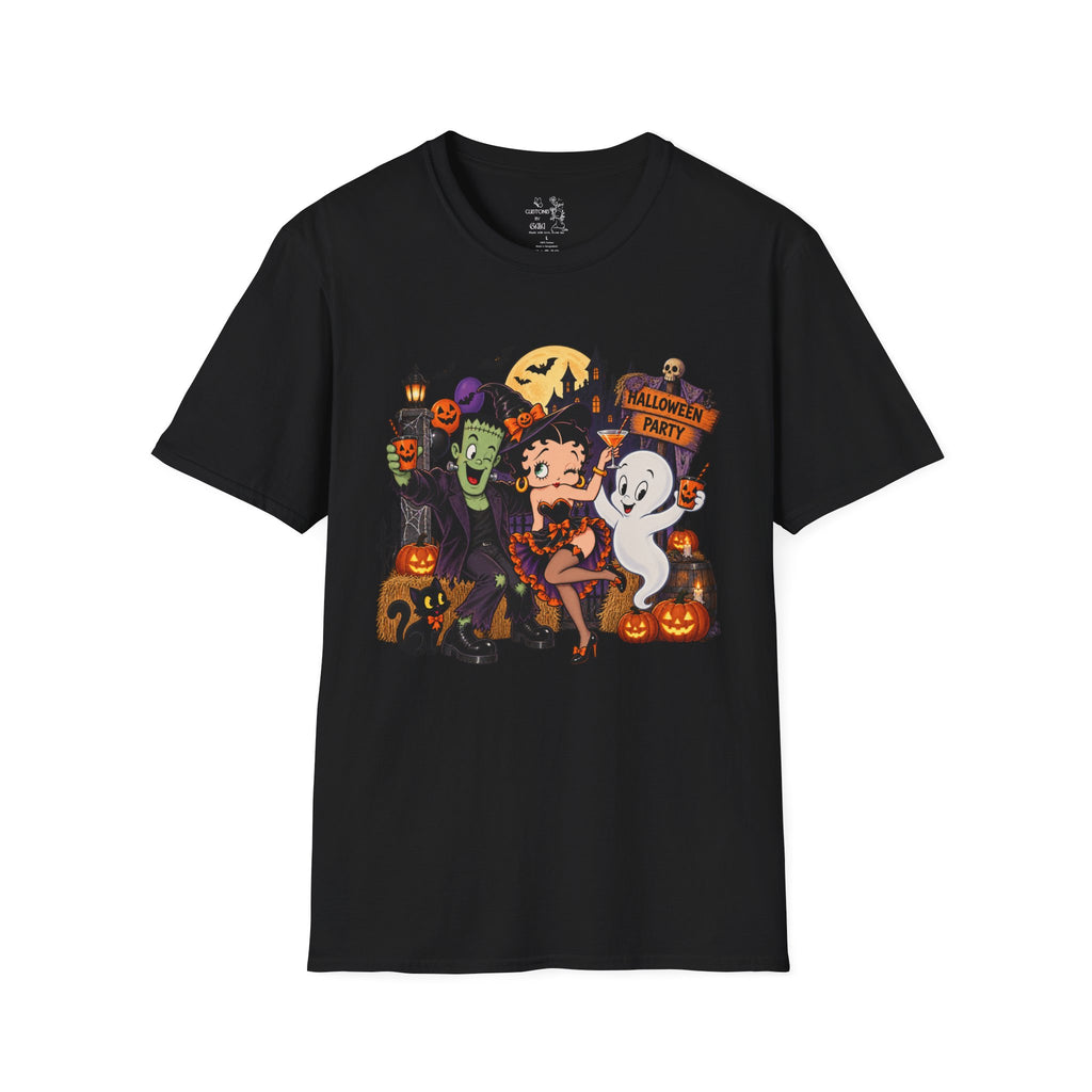 Halloween Party T‑Shirt — Betty Boop & Classic Cartoon Ghosts Costume Tee