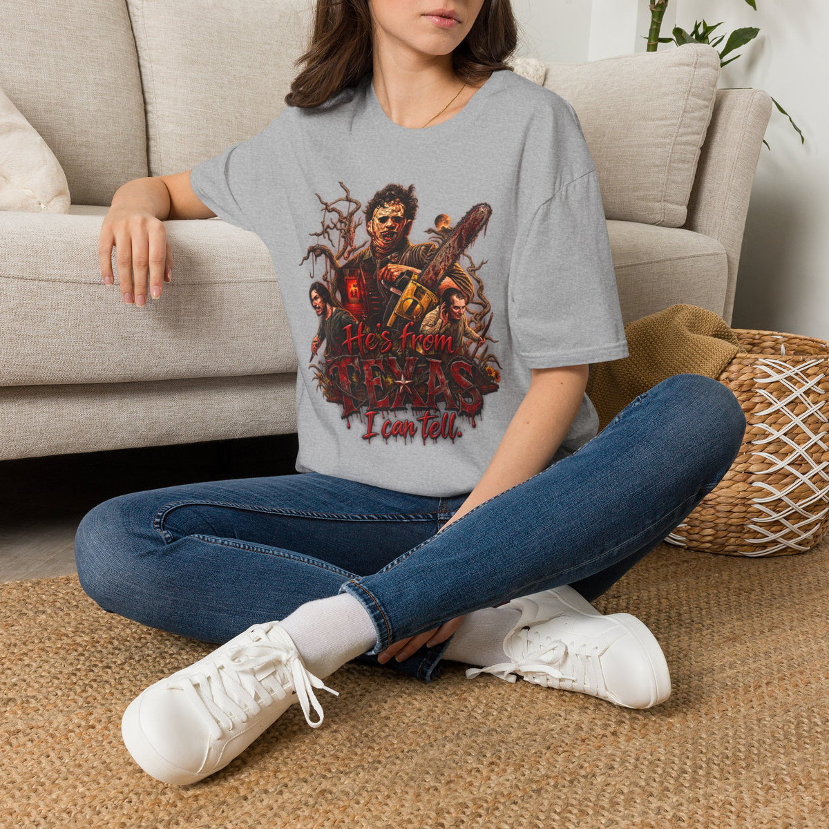 Horror Movie Chainsaw T-Shirt — "He’s My Friend I Can Tell" Graphic Tee