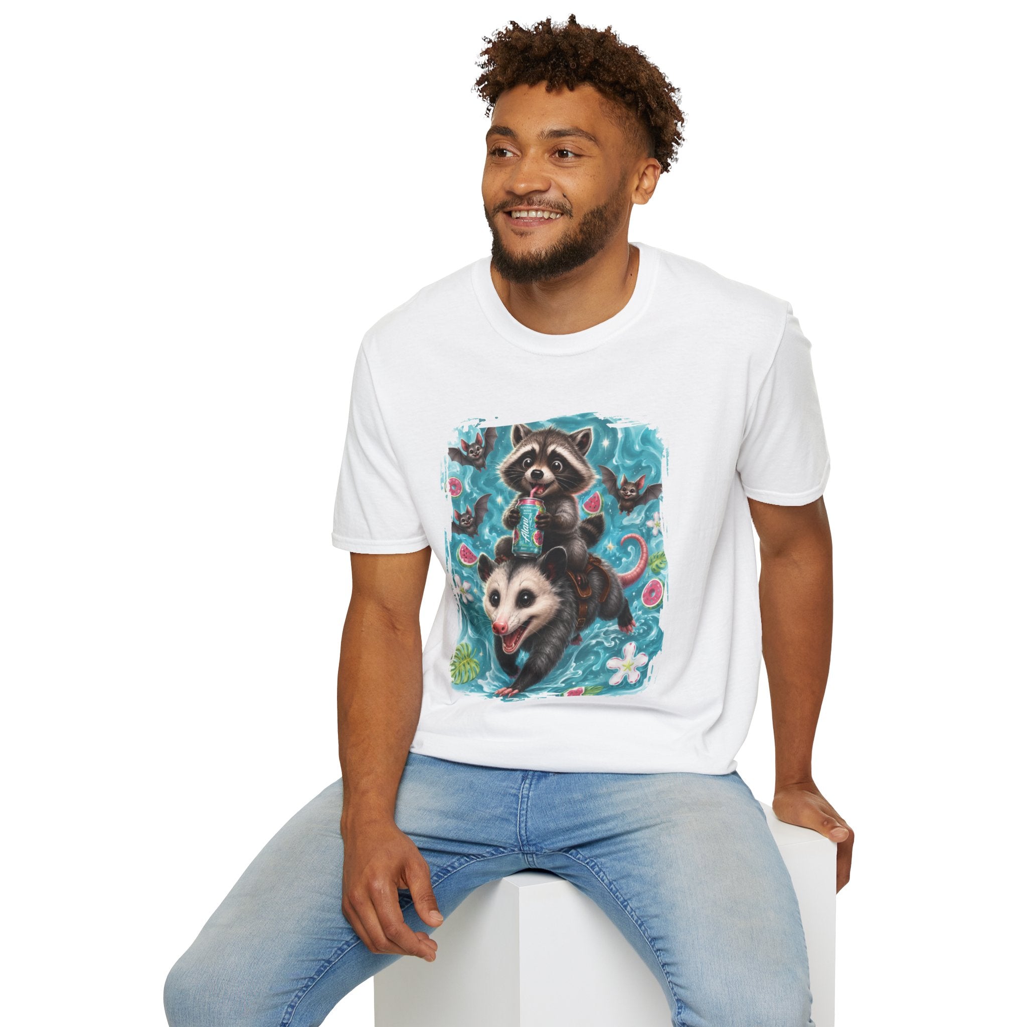 Raccoon Watermelon Summer T-Shirt — Cute Animal Graphic Tee