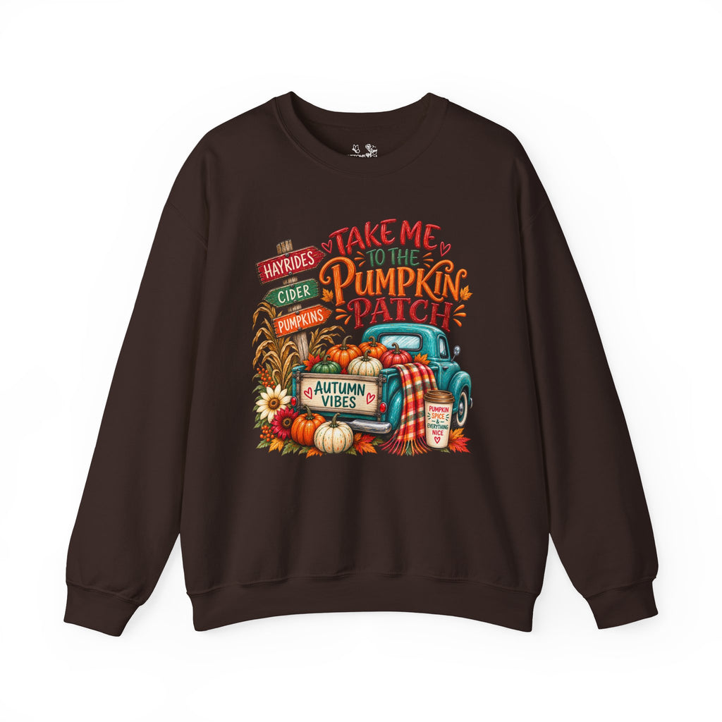 Pumpkin Patch Crewneck Sweatshirt — "Take Me to the Pumpkin Patch" Autumn Vibes