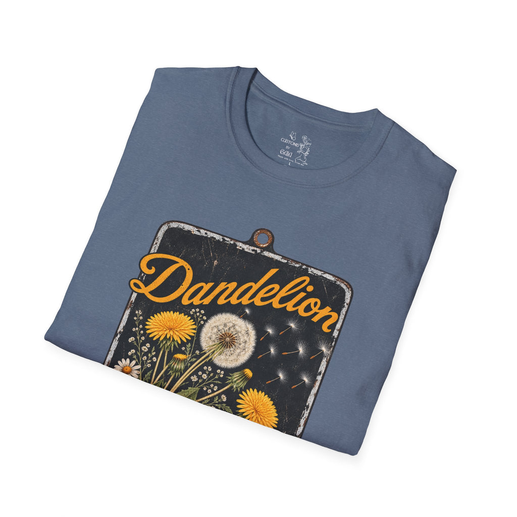 Dandelion Tee — "Born To Live Free, Ridin' On A Breeze" Vintage Floral T-Shirt