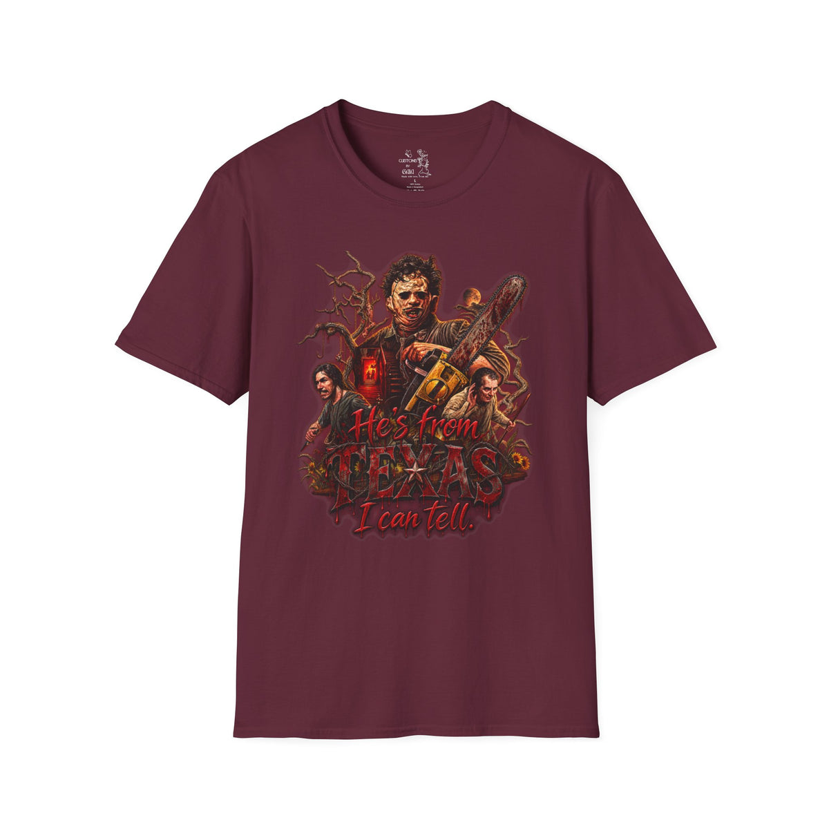 Horror Movie Chainsaw T-Shirt — "He’s My Friend I Can Tell" Graphic Tee