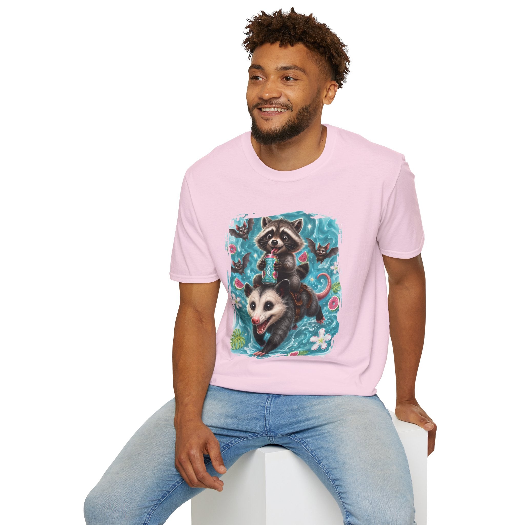 Raccoon Watermelon Summer T-Shirt — Cute Animal Graphic Tee