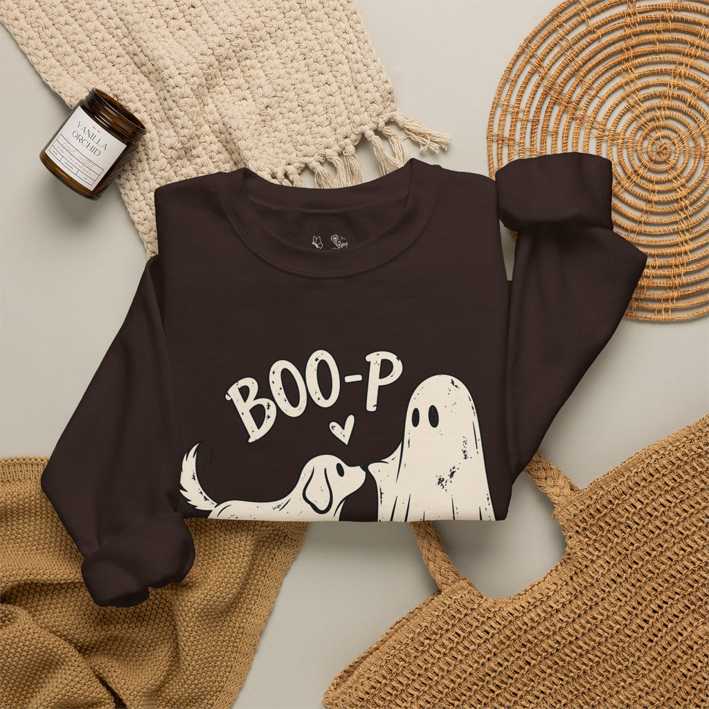 Boo-p Dog & Ghost Halloween Sweatshirt