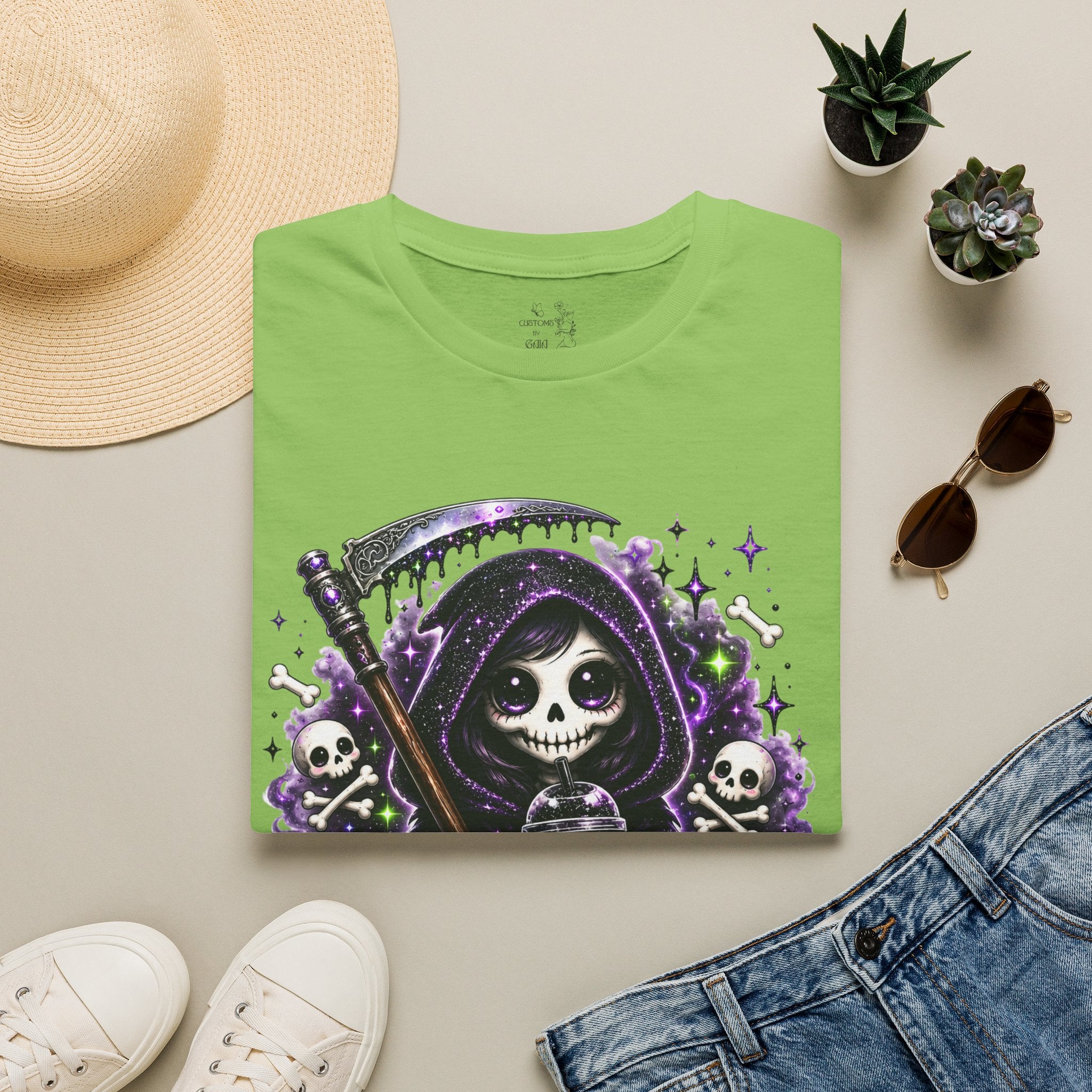 Grim Reaper Tee — 'I Hate People' Gothic Skull Shirt