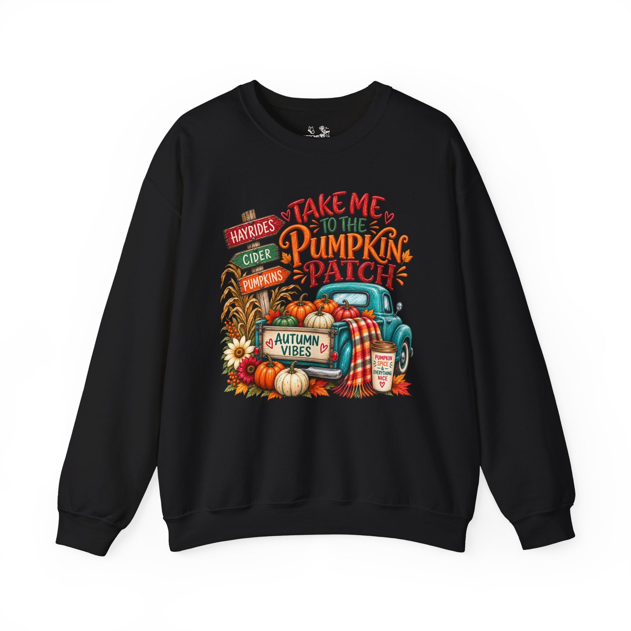 Pumpkin Patch Crewneck Sweatshirt — "Take Me to the Pumpkin Patch" Autumn Vibes