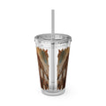 16oz Horse Art Tumbler with Straw — Sunsplash Woodland Mane Design